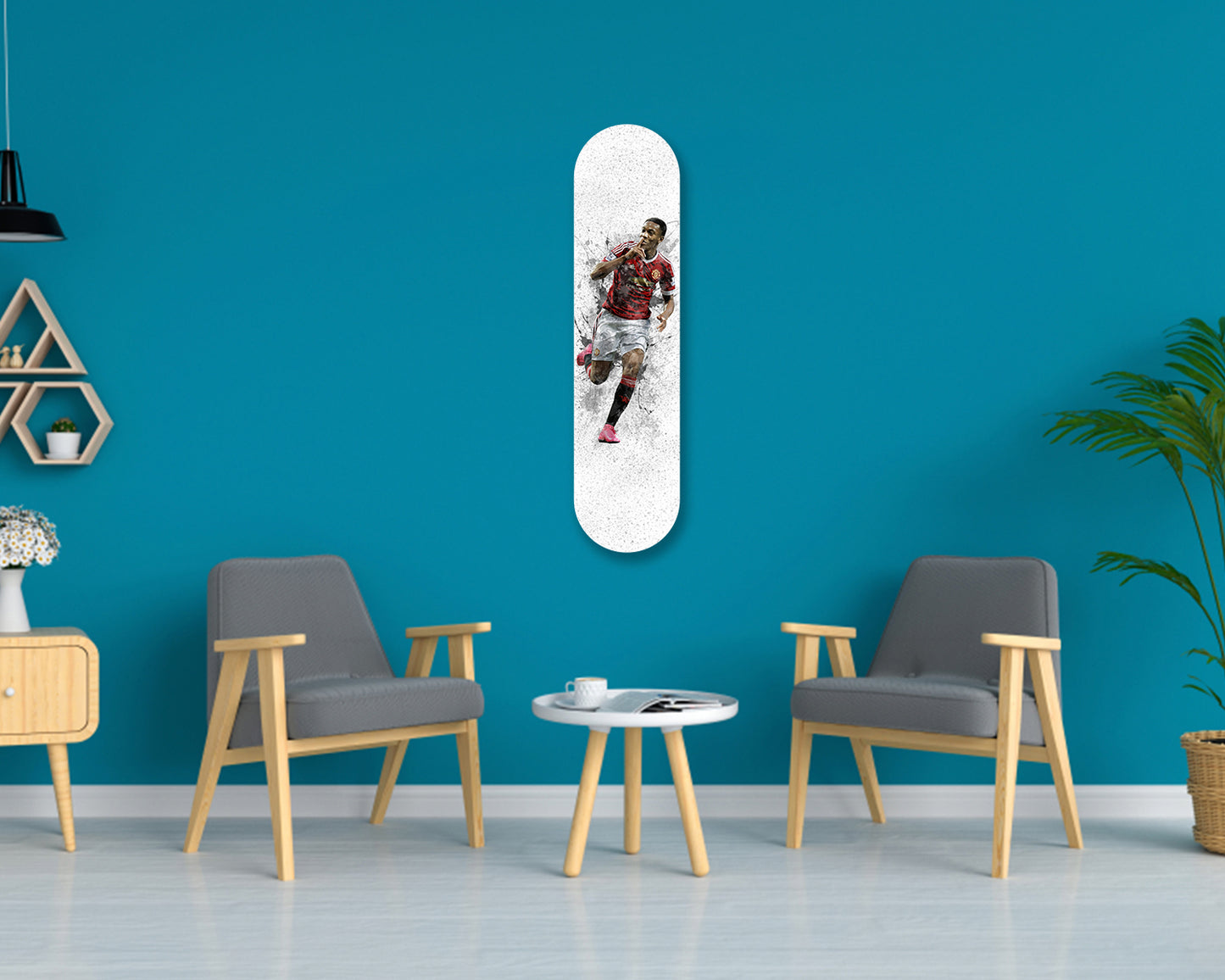 Anthony Martial Acrylic Skateboard Wall Art