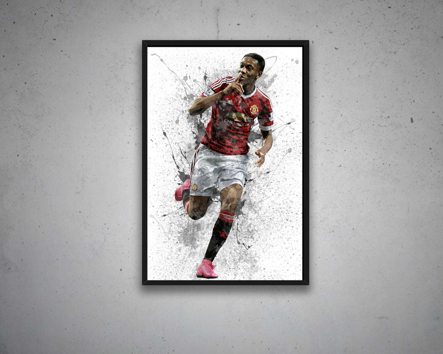 Anthony Martial Splash Effect Canvas Art