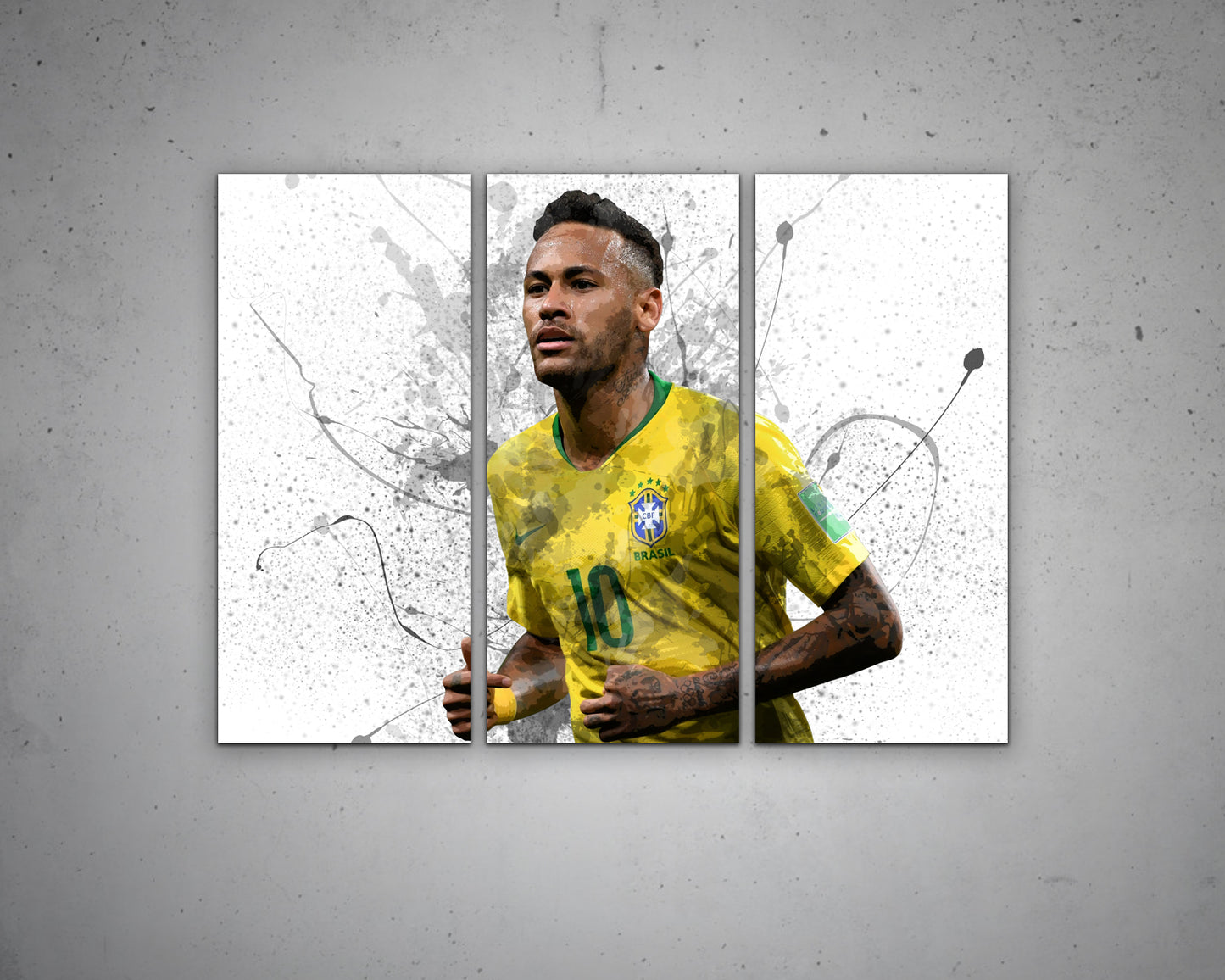 Neymar Jr Splash Effect Canvas Art