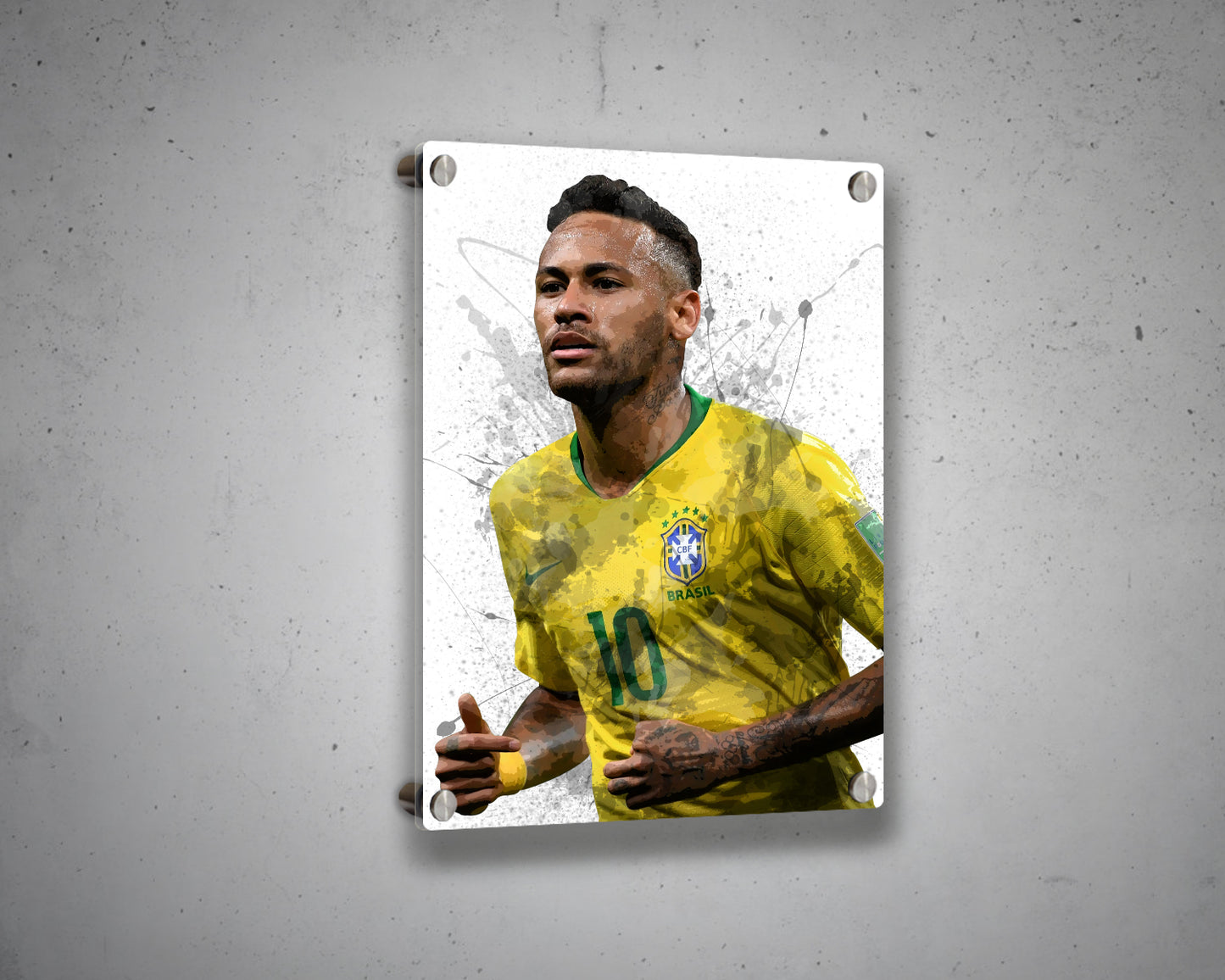 Neymar Jr Splash Effect Canvas Art