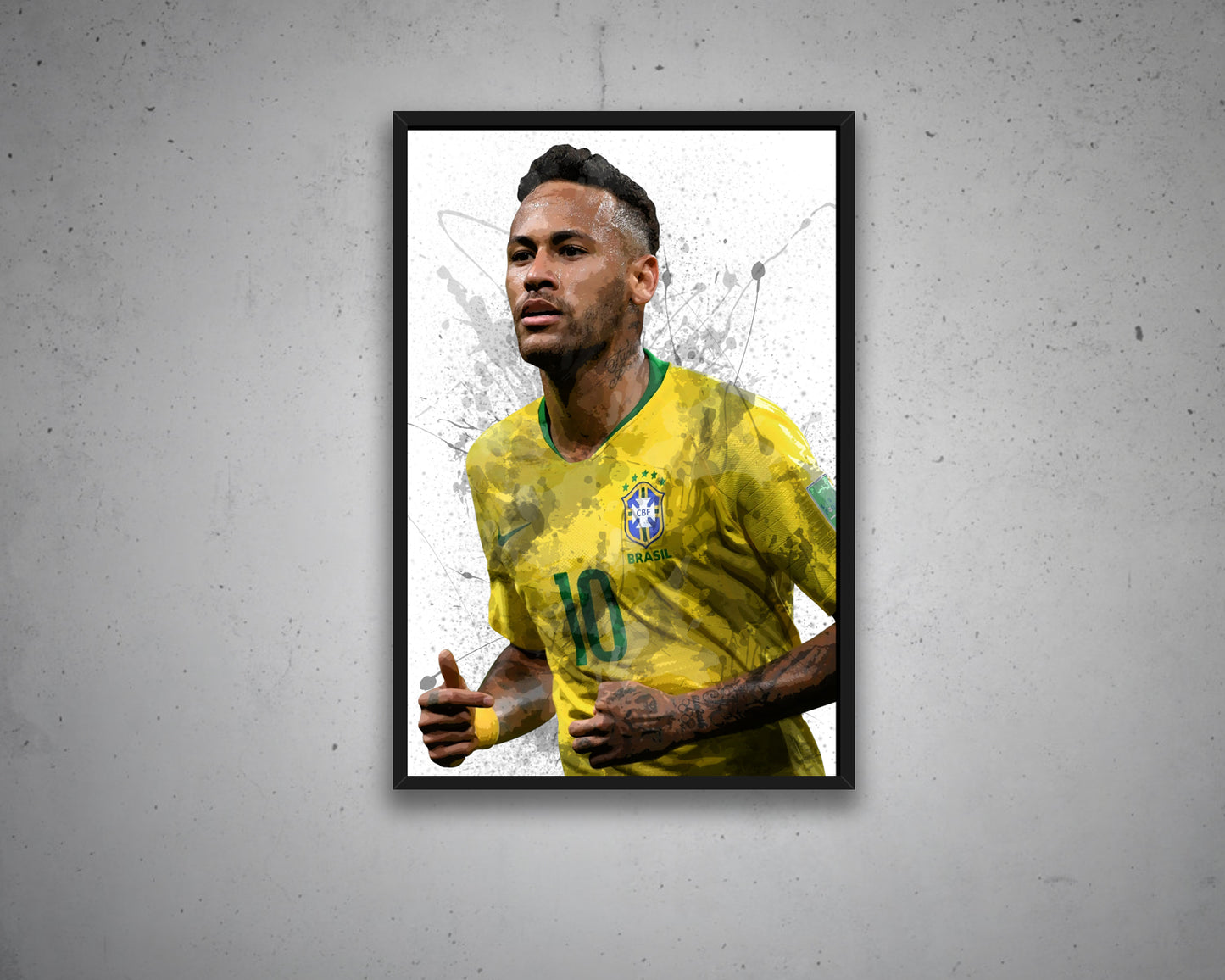 Neymar Jr Splash Effect Canvas Art