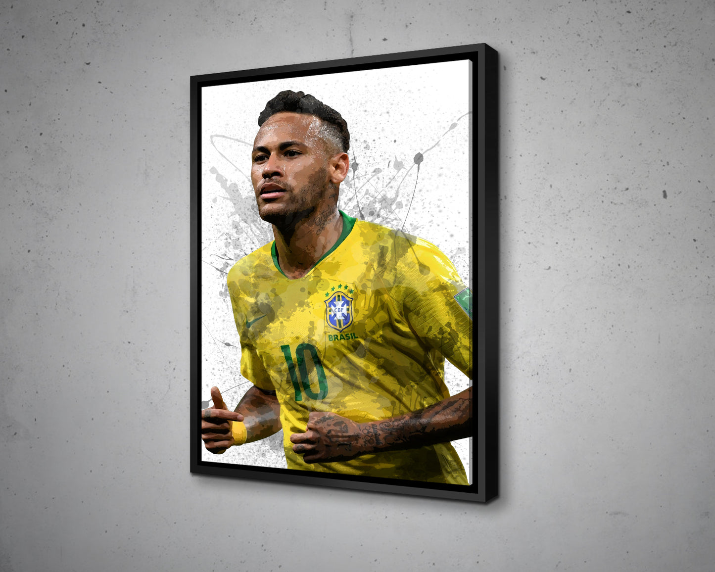 Neymar Jr Splash Effect Canvas Art
