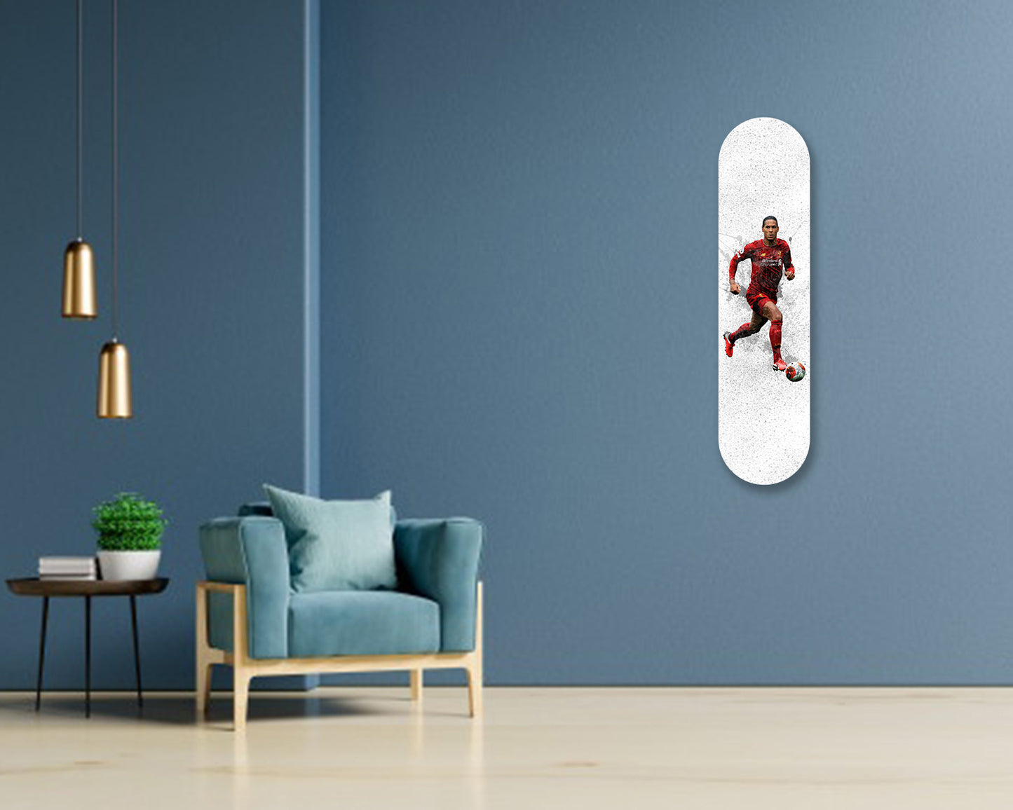 Virgil Van Dijk Acrylic Skateboard Wall Art