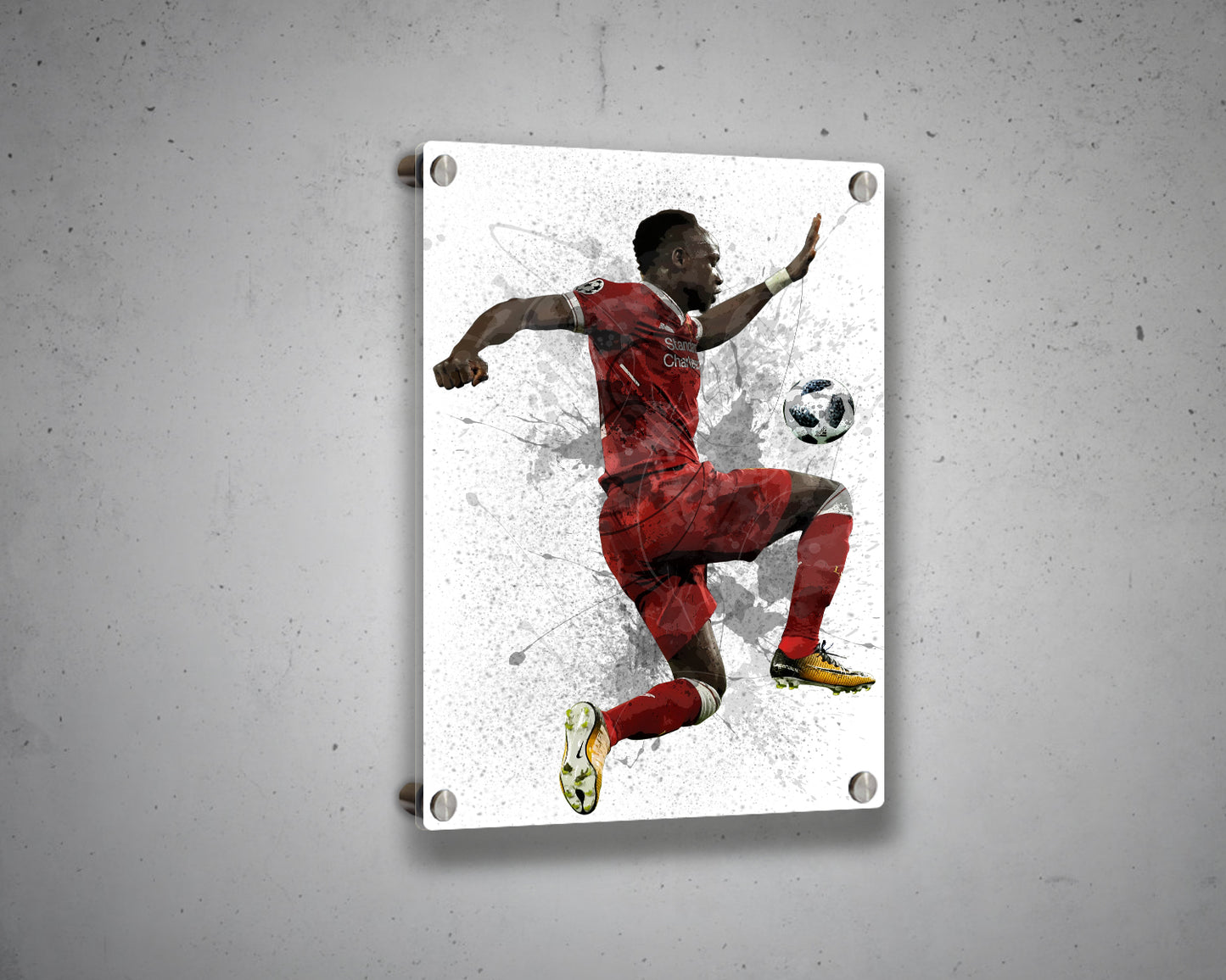 Sadio Mané Splash Effect Canvas Art