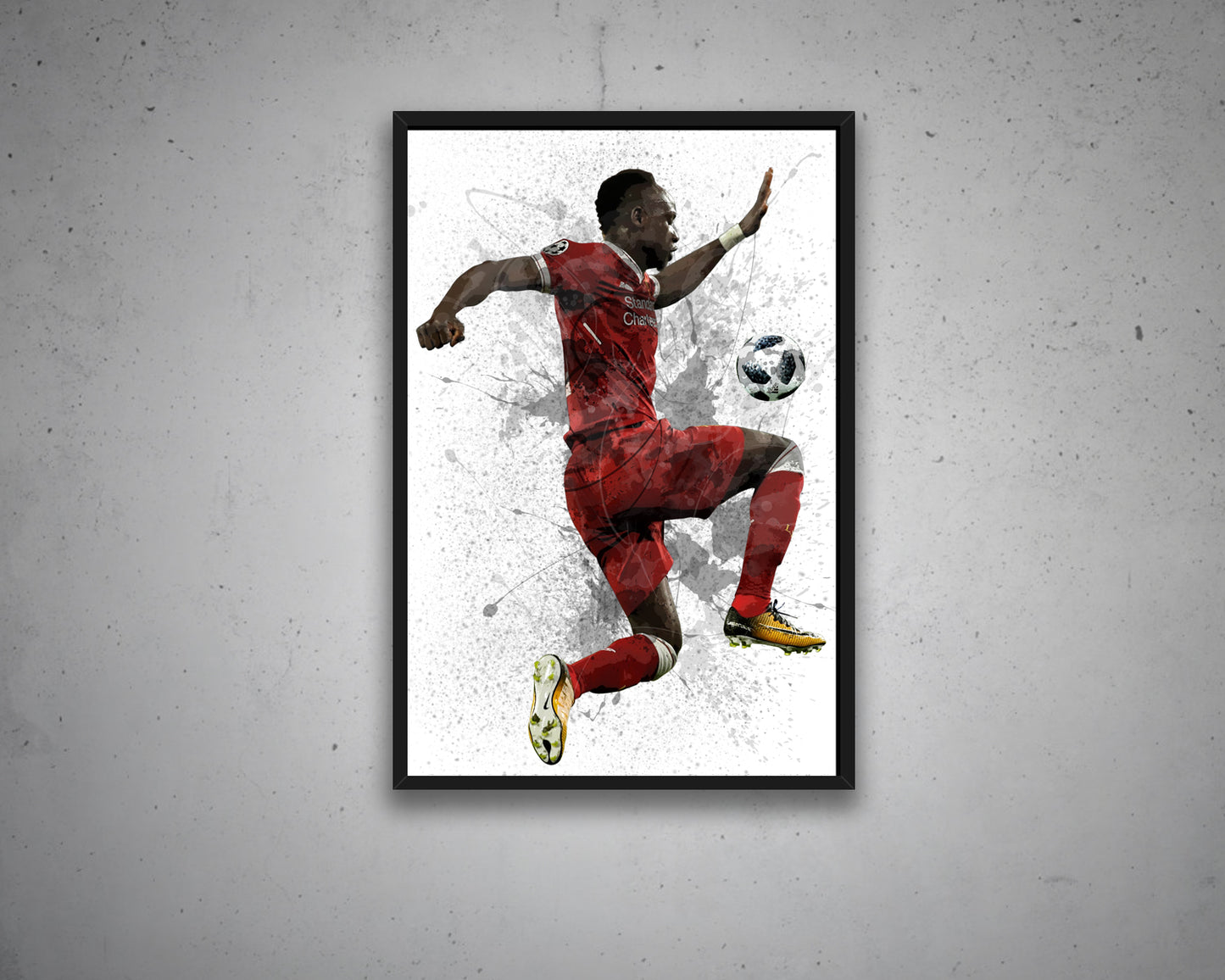 Sadio Mané Splash Effect Canvas Art