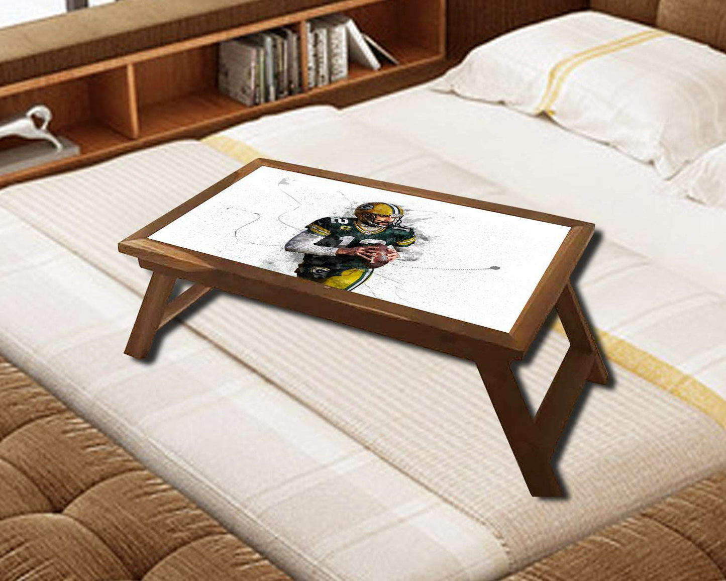 Aaron Rodgers Splash Effect Coffee and Laptop Table 