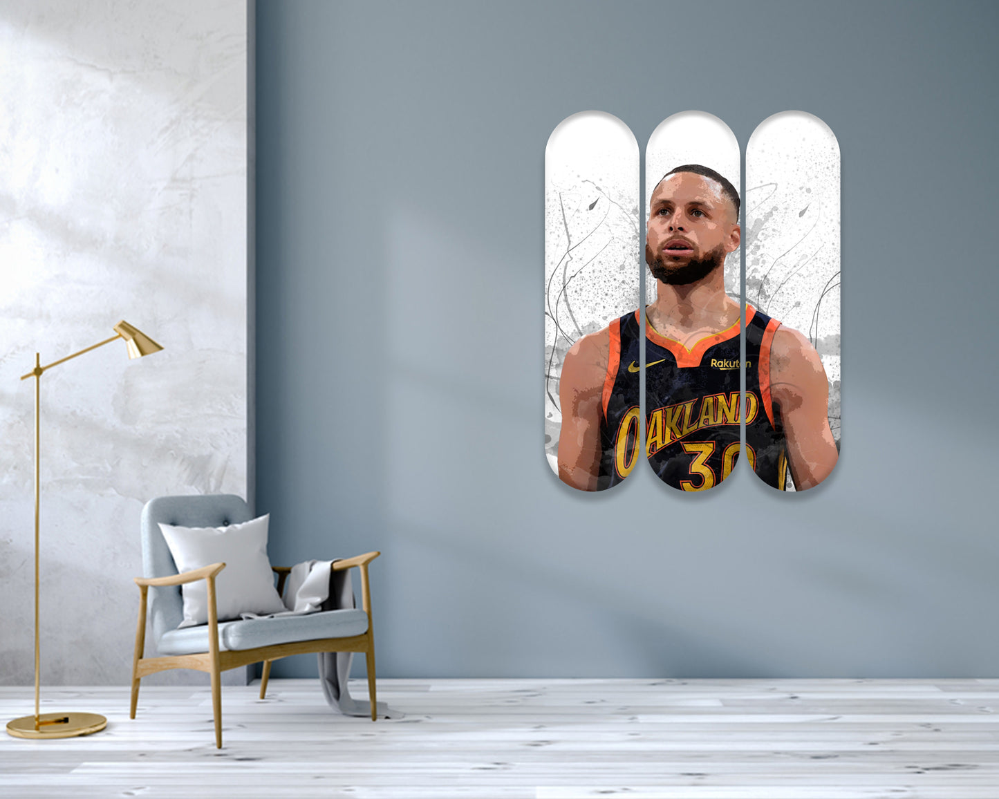 Stephen Curry Acrylic Skateboard Wall Art
