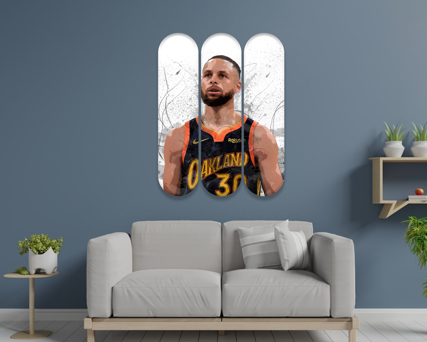 Stephen Curry Acrylic Skateboard Wall Art