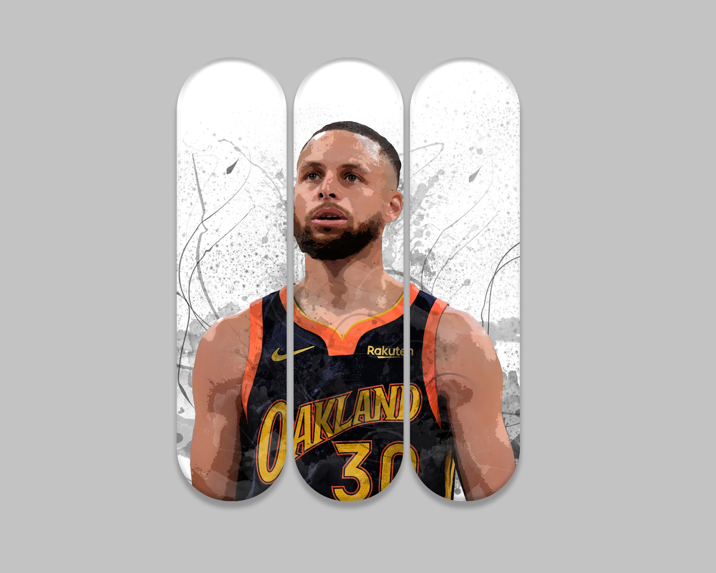 Stephen Curry Acrylic Skateboard Wall Art