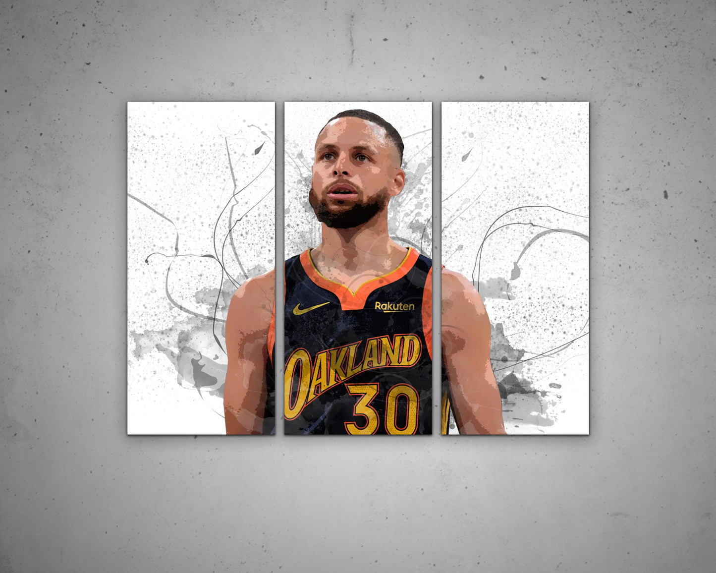 Stephen Curry Splash Effect Canvas Art
