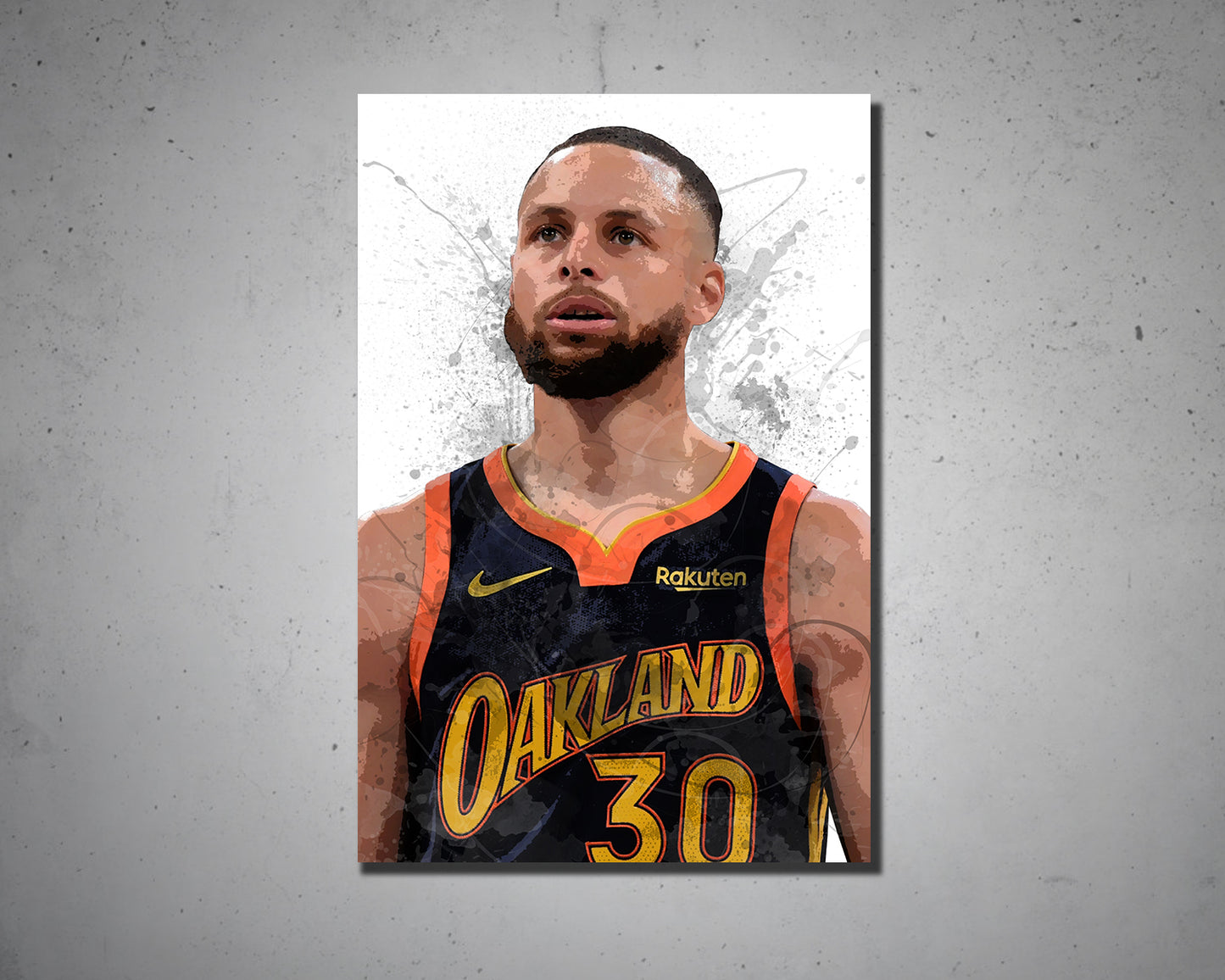 Stephen Curry Splash Effect Canvas Art