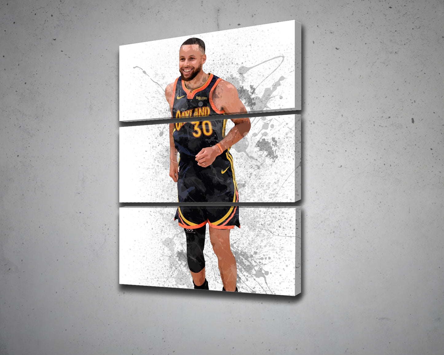Stephen Curry Splash Effect Canvas Art