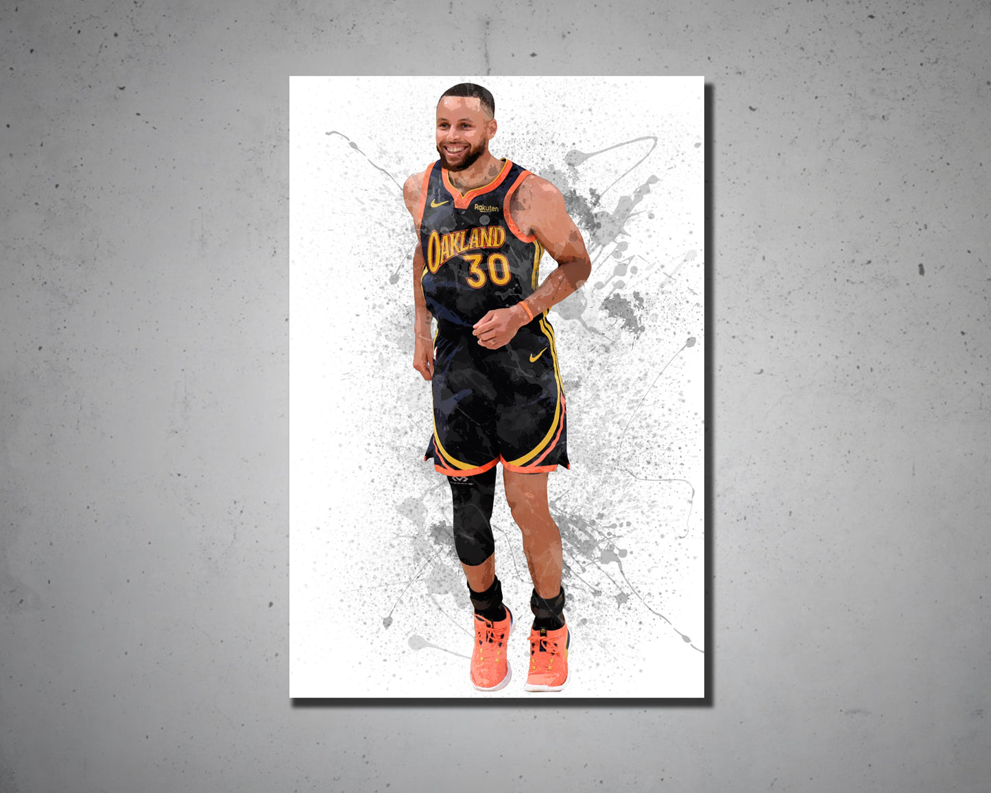 Stephen Curry Splash Effect Canvas Art