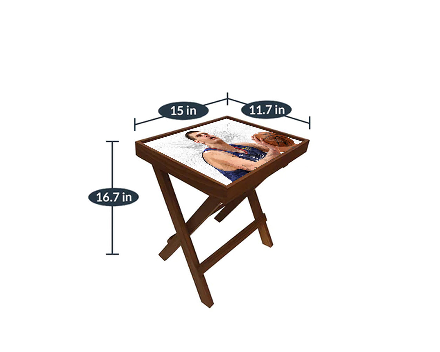 Nikola Jokić Splash Effect Coffee and Laptop Table