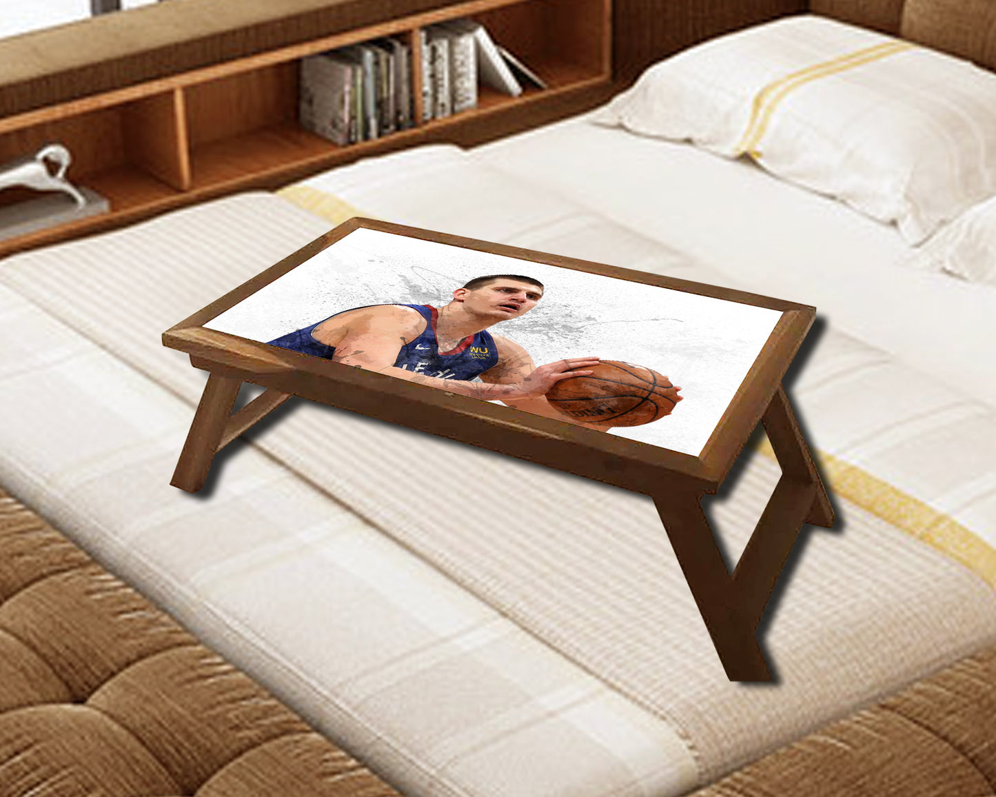 Nikola Jokić Splash Effect Coffee and Laptop Table
