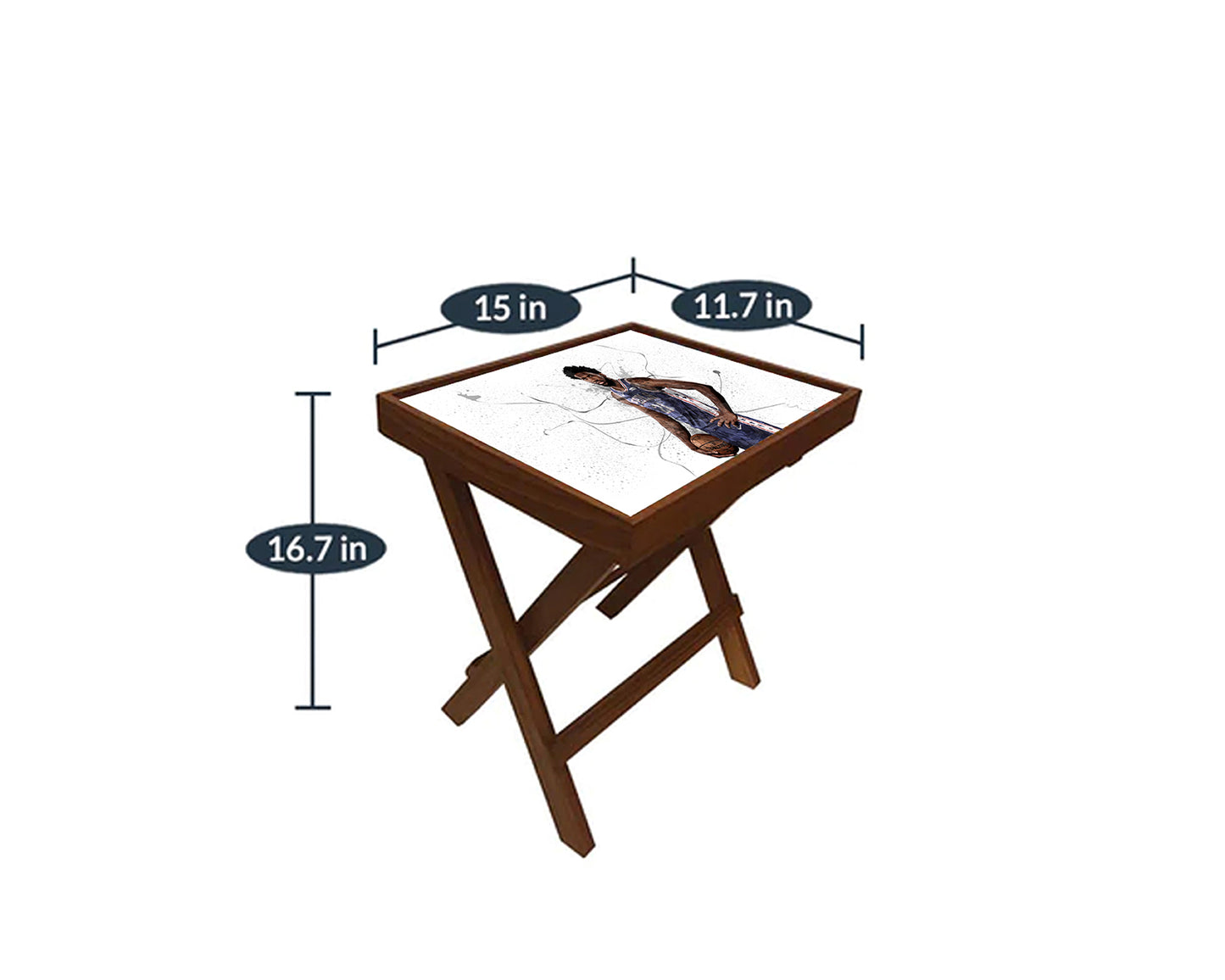 Joel Embiid Splash Effect Coffee and Laptop Table