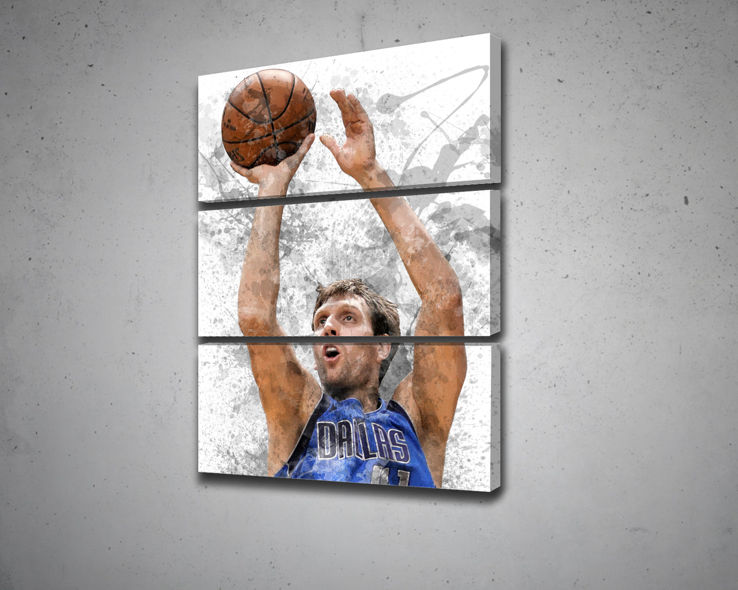 Dirk Nowitzki Splash Effect Canvas Art