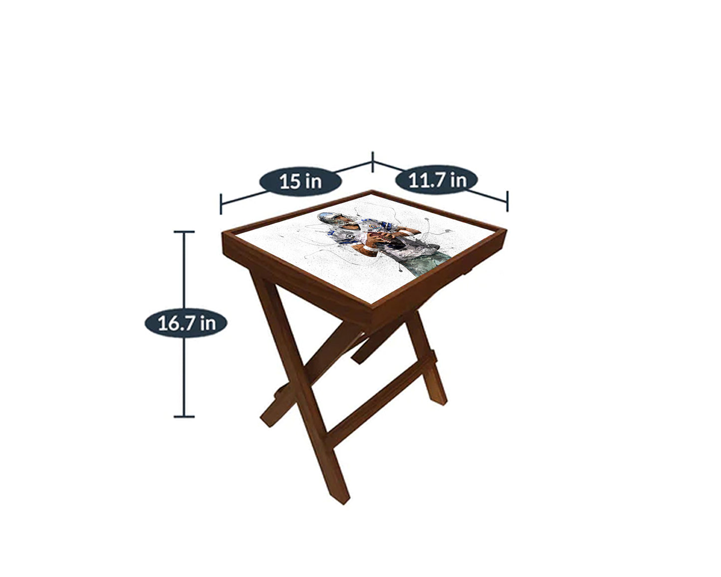 Tony Romo Splash Effect Coffee and Laptop Table