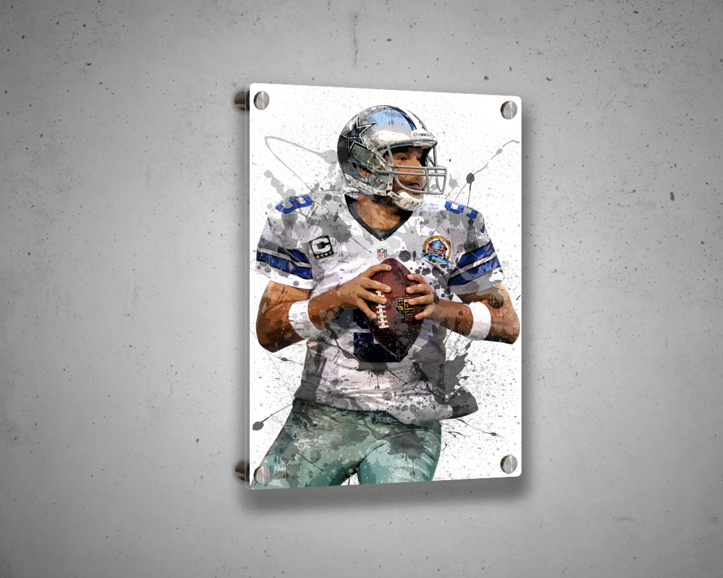 Tony Romo Splash Effect Canvas Art