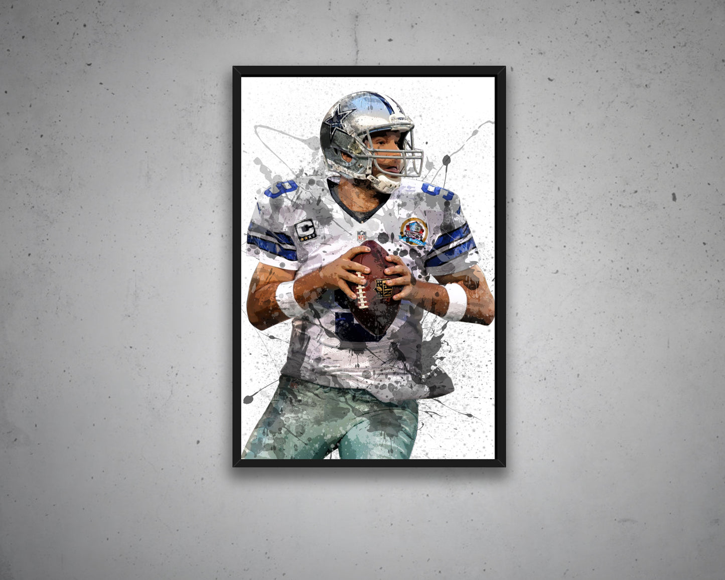 Tony Romo Splash Effect Canvas Art