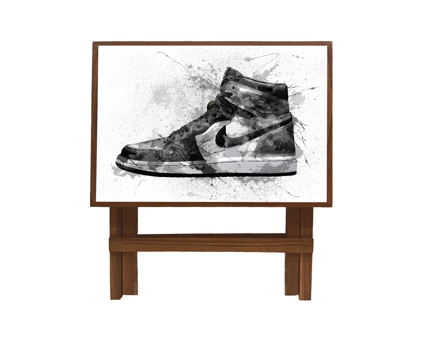 Jordan Sneakers Splash Effect Coffee and Laptop Table