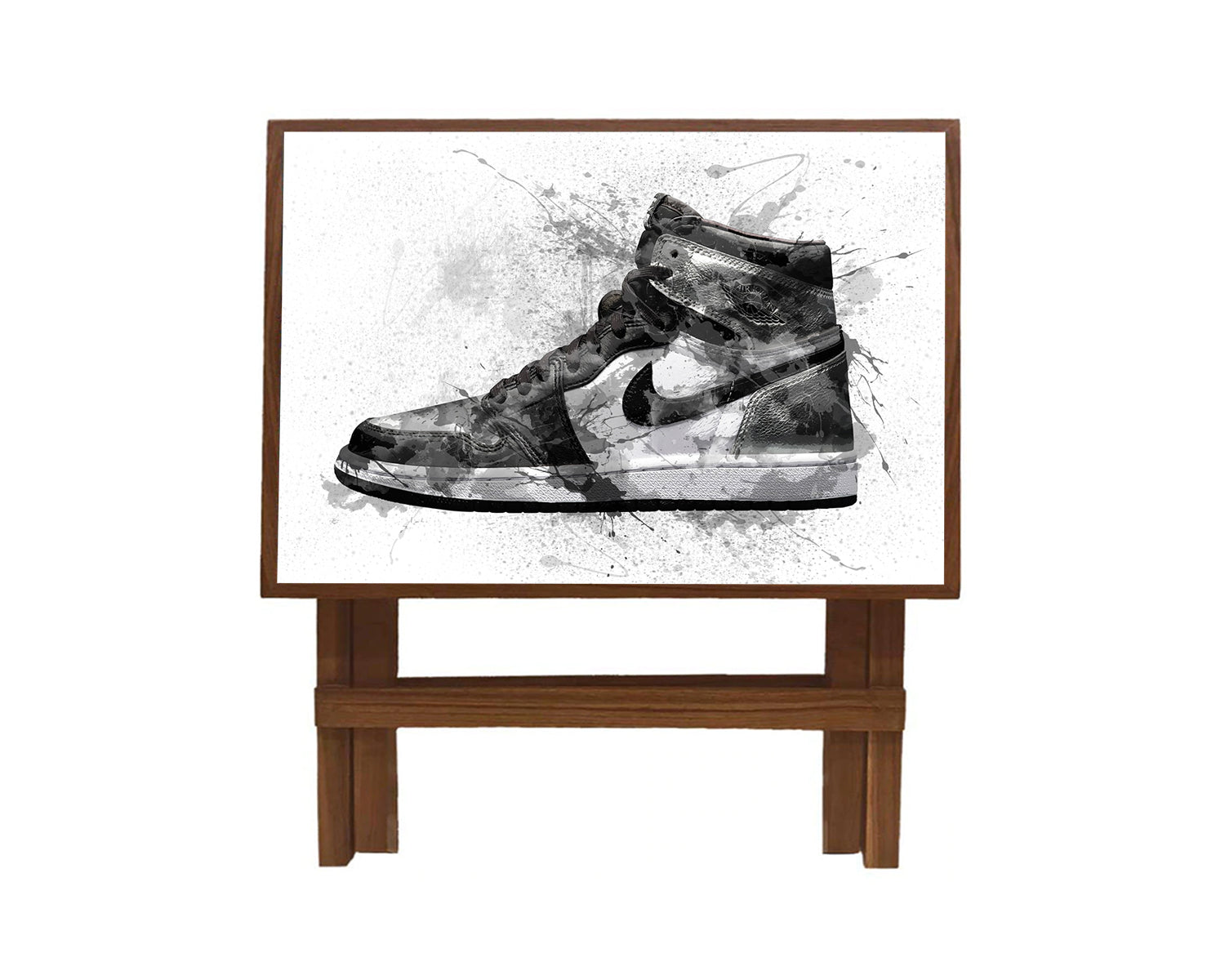 Jordan Sneakers Splash Effect Coffee and Laptop Table