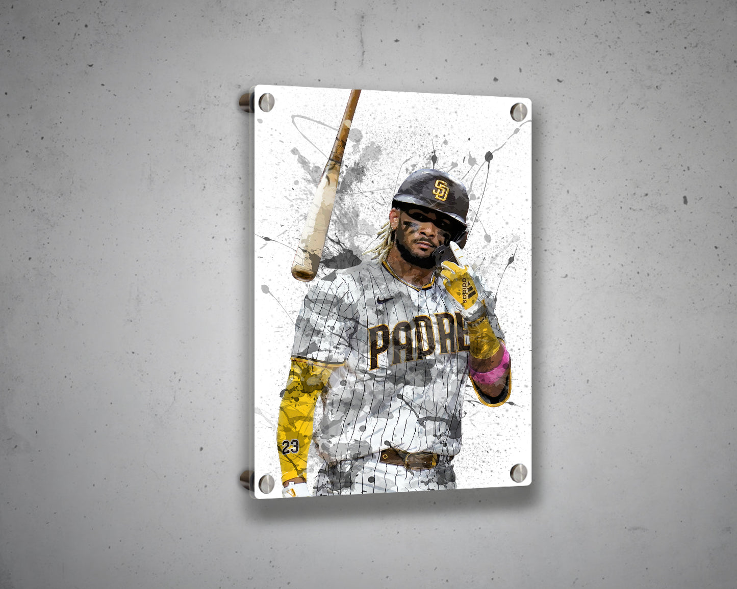 Fernando Tatís Jr Splash Effect Canvas Art