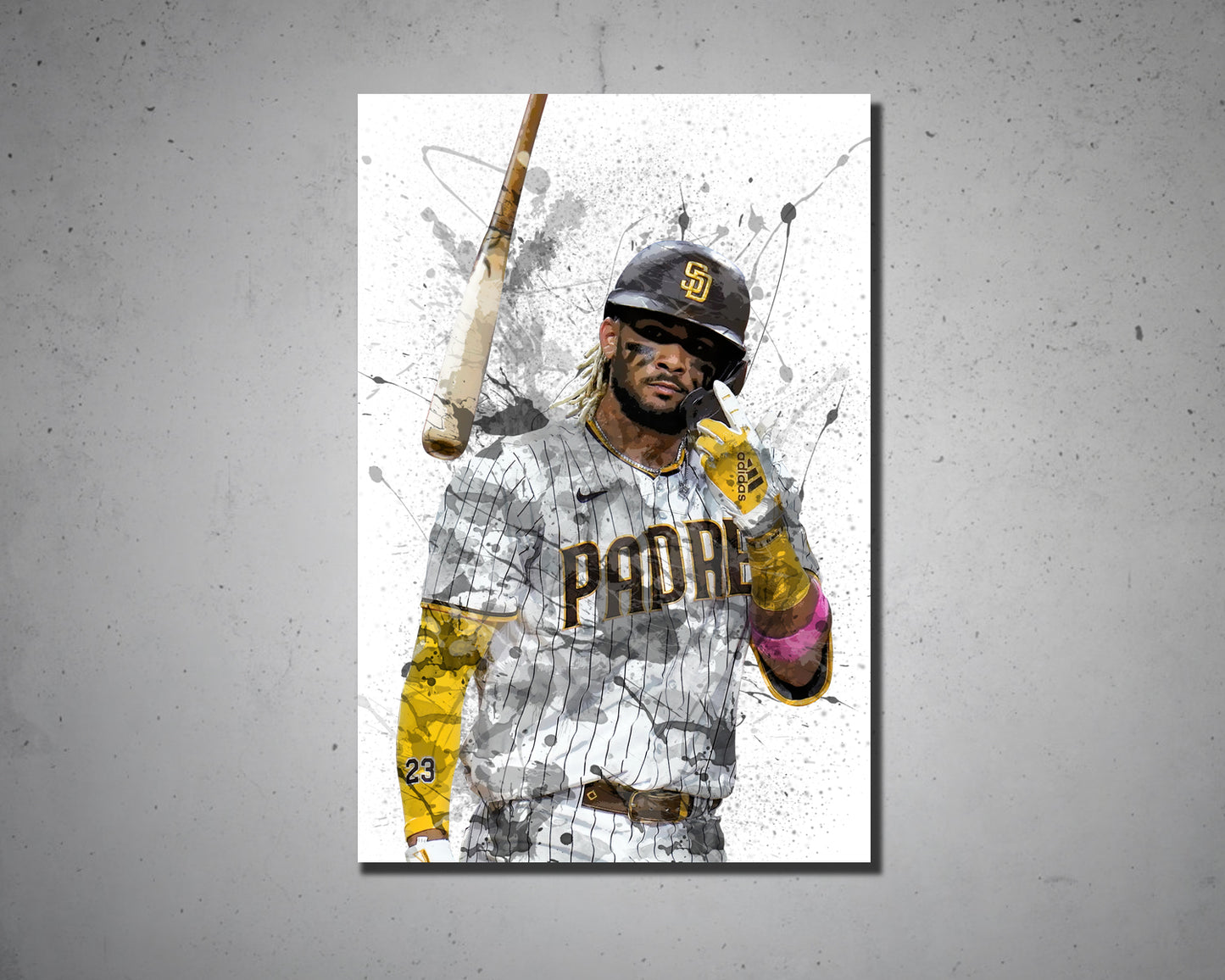 Fernando Tatís Jr Splash Effect Canvas Art