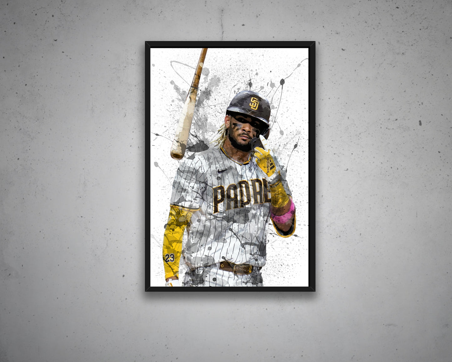 Fernando Tatís Jr Splash Effect Canvas Art