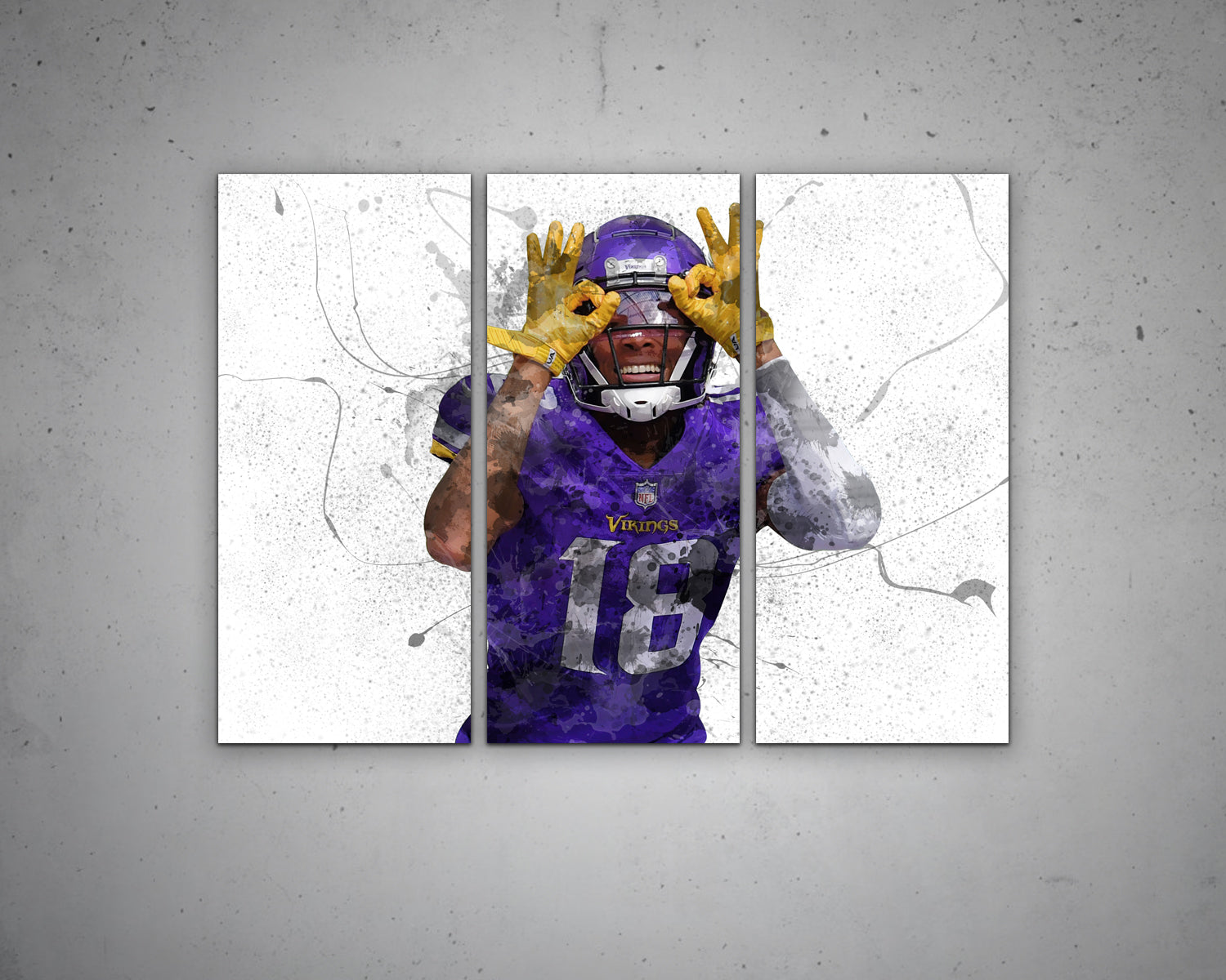 Justin Jefferson Minnesota Vikings American Football Wall Art