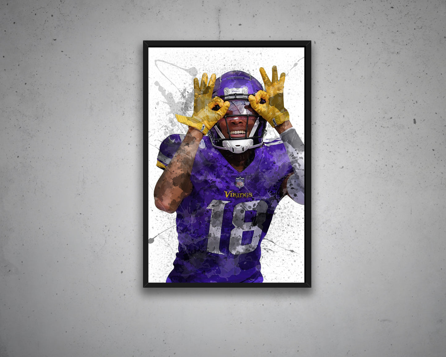 Justin Jefferson Canvas Wall Art