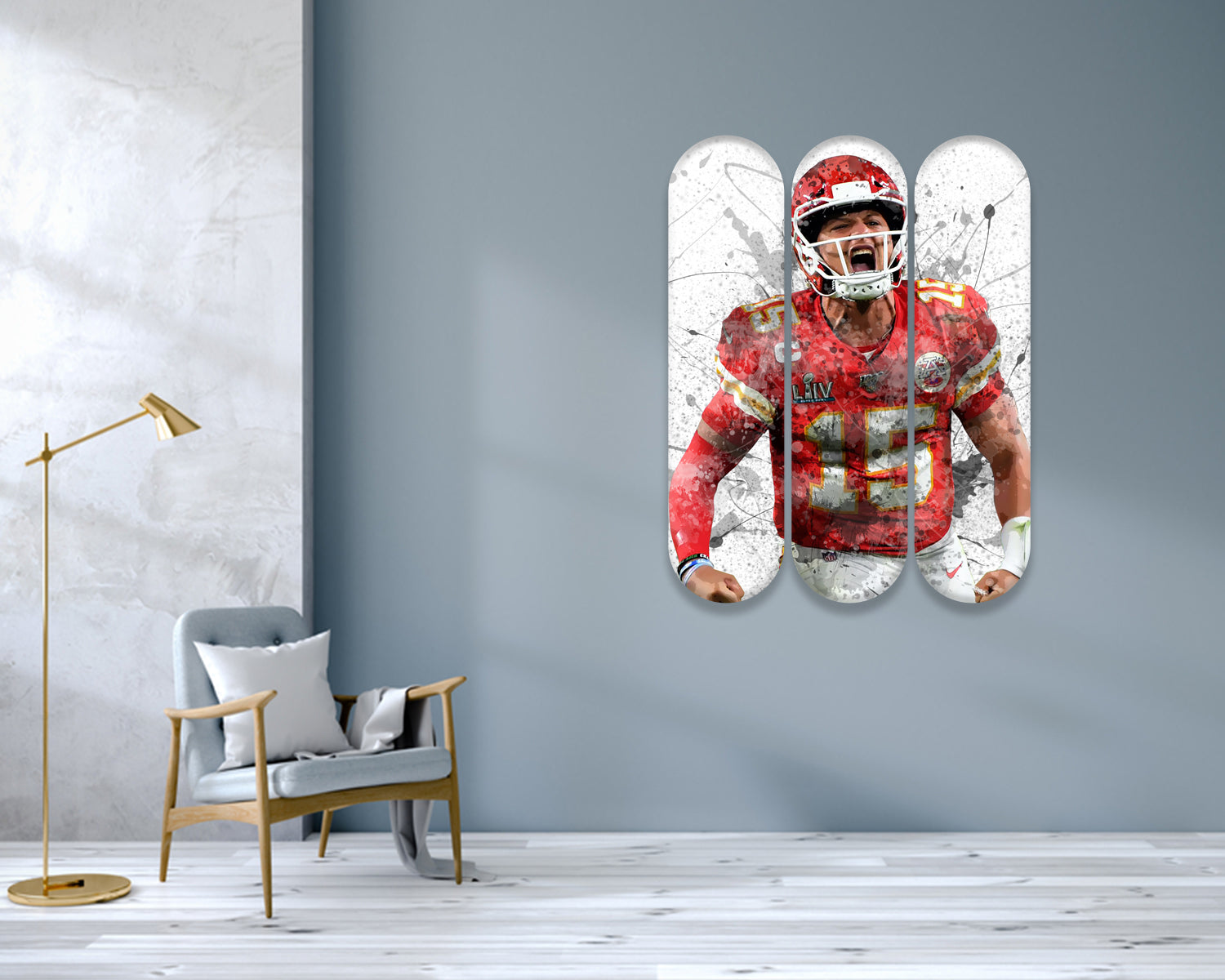 Patrick Mahomes Acrylic Skateboard Wall Art Acrylic