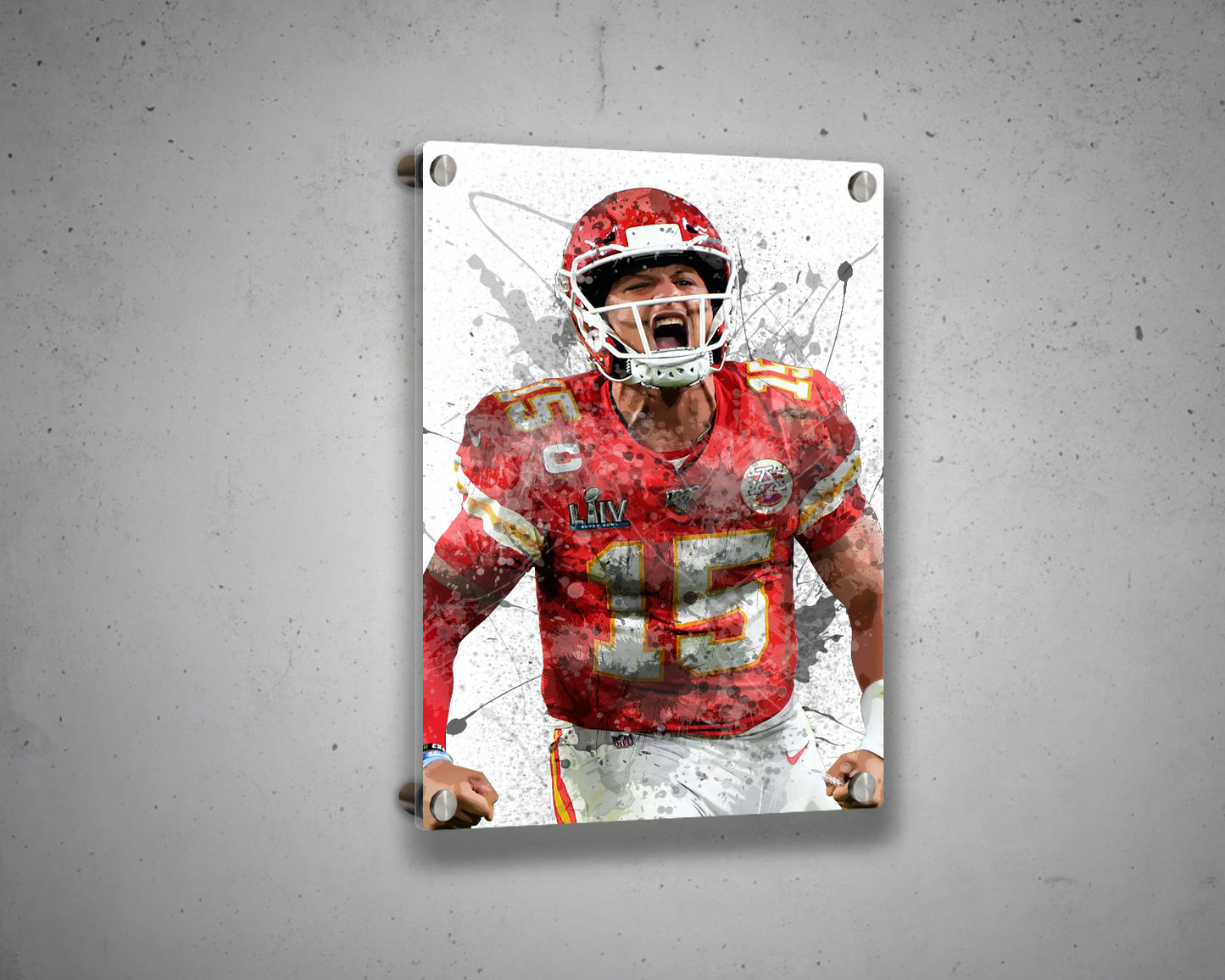 Patrick Mahomes Splash Effect Canvas Art