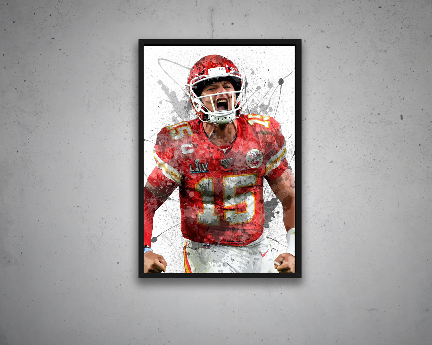 Patrick Mahomes Splash Effect Canvas Art