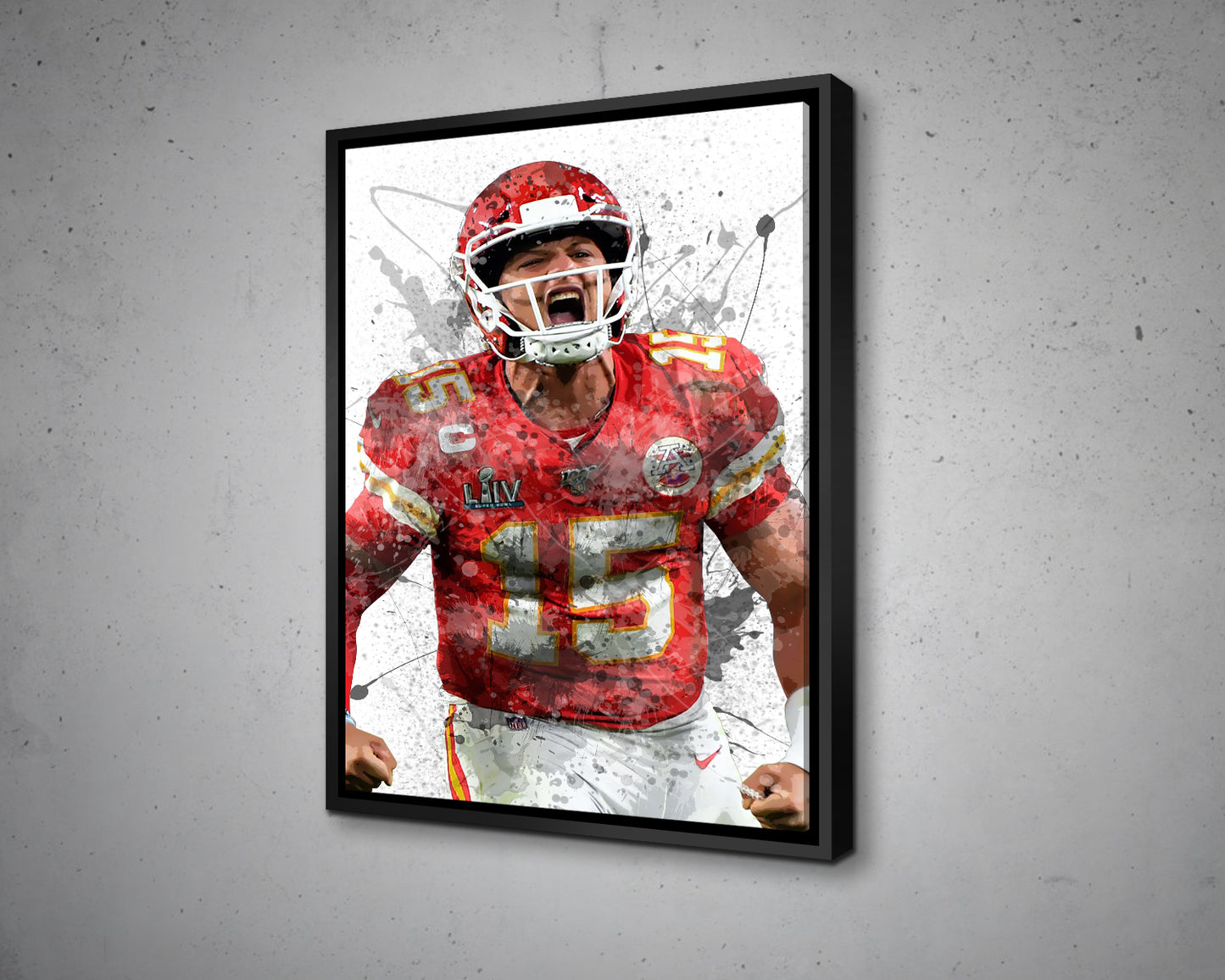 Patrick Mahomes Splash Effect Canvas Art