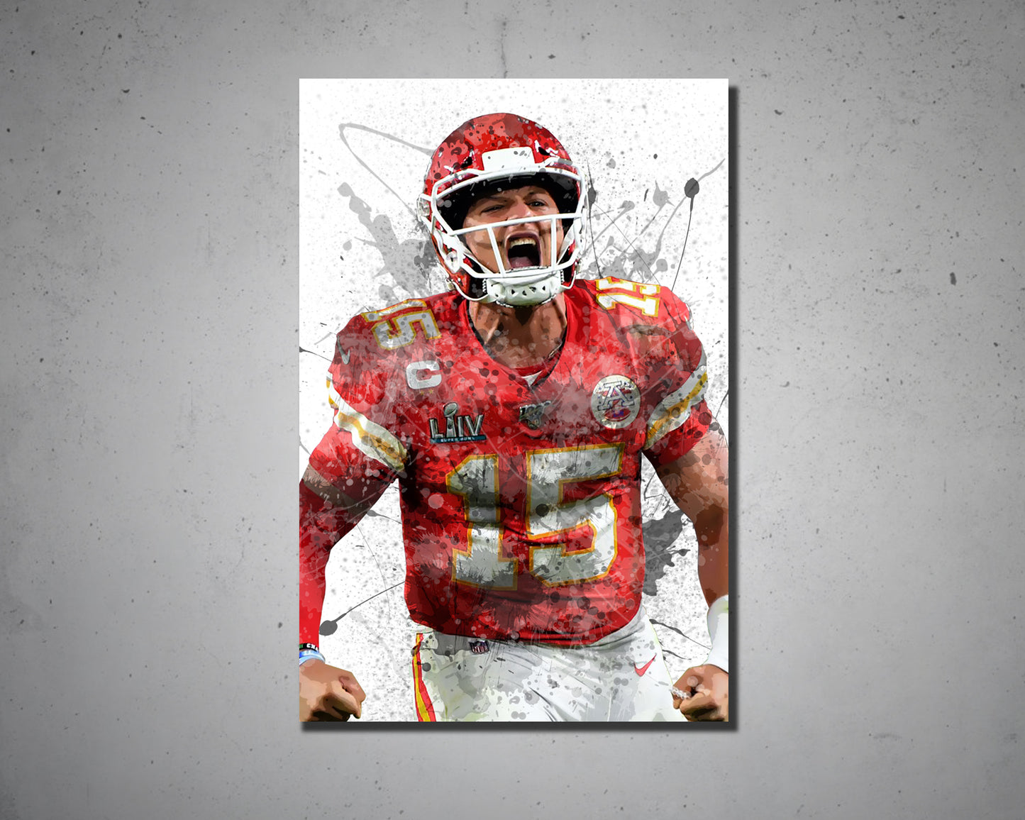 Patrick Mahomes Splash Effect Canvas Art