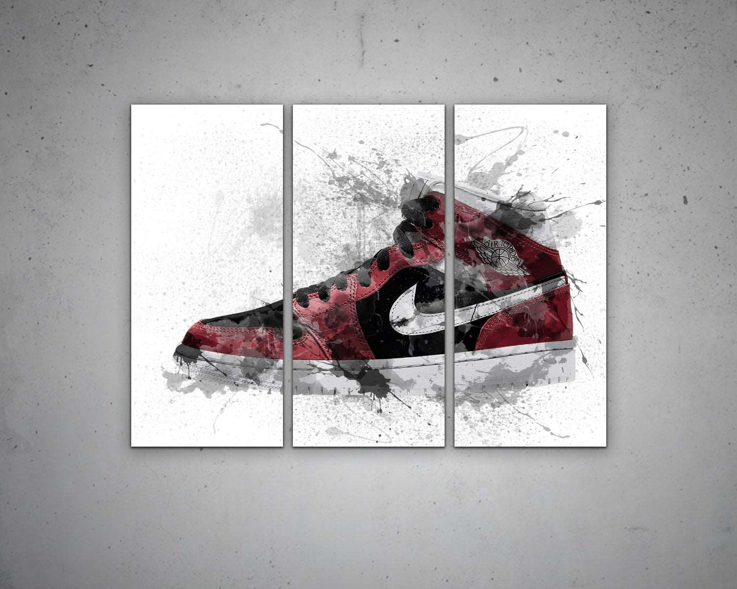 Basketball shoes Multiple Piece Splash Effect Canvas Art