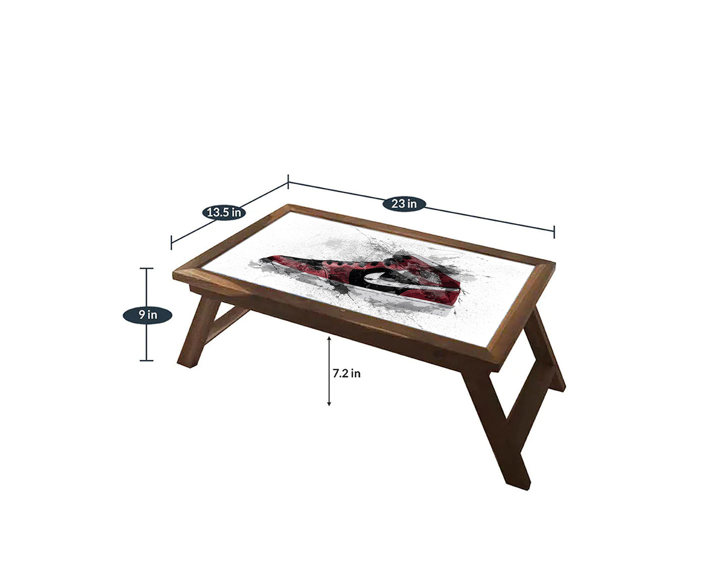 Jordan Sneakers Splash Effect Coffee and Laptop Table