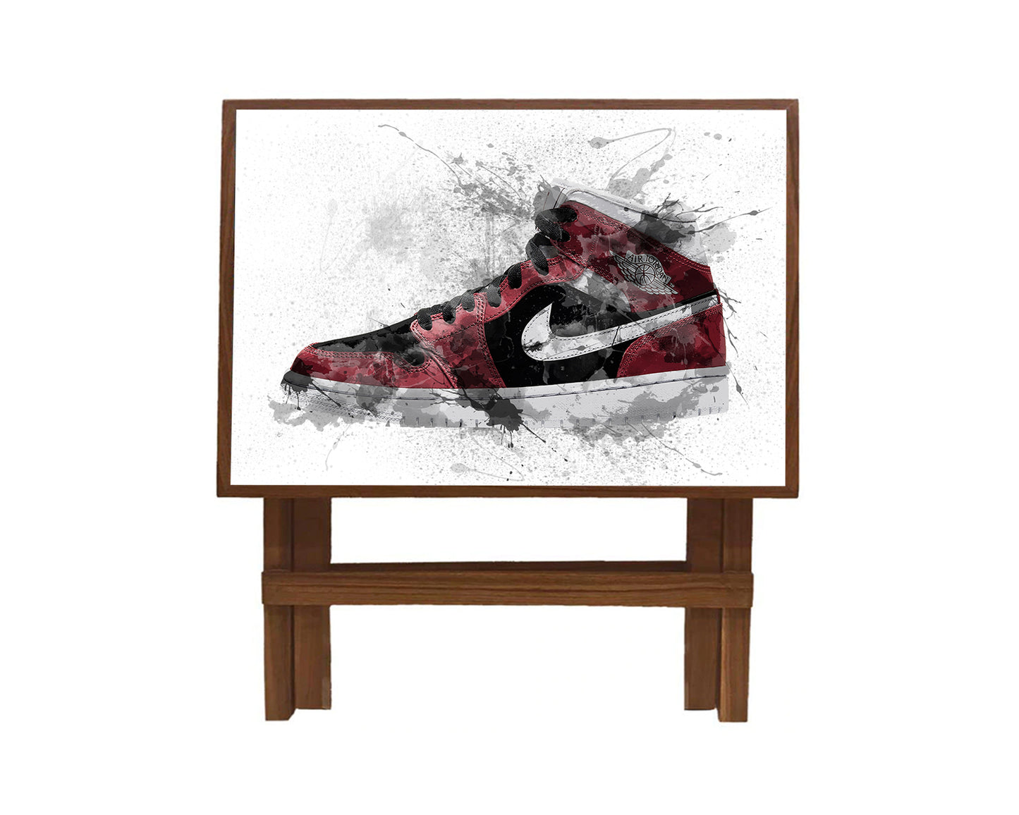 Jordan Sneakers Splash Effect Coffee and Laptop Table