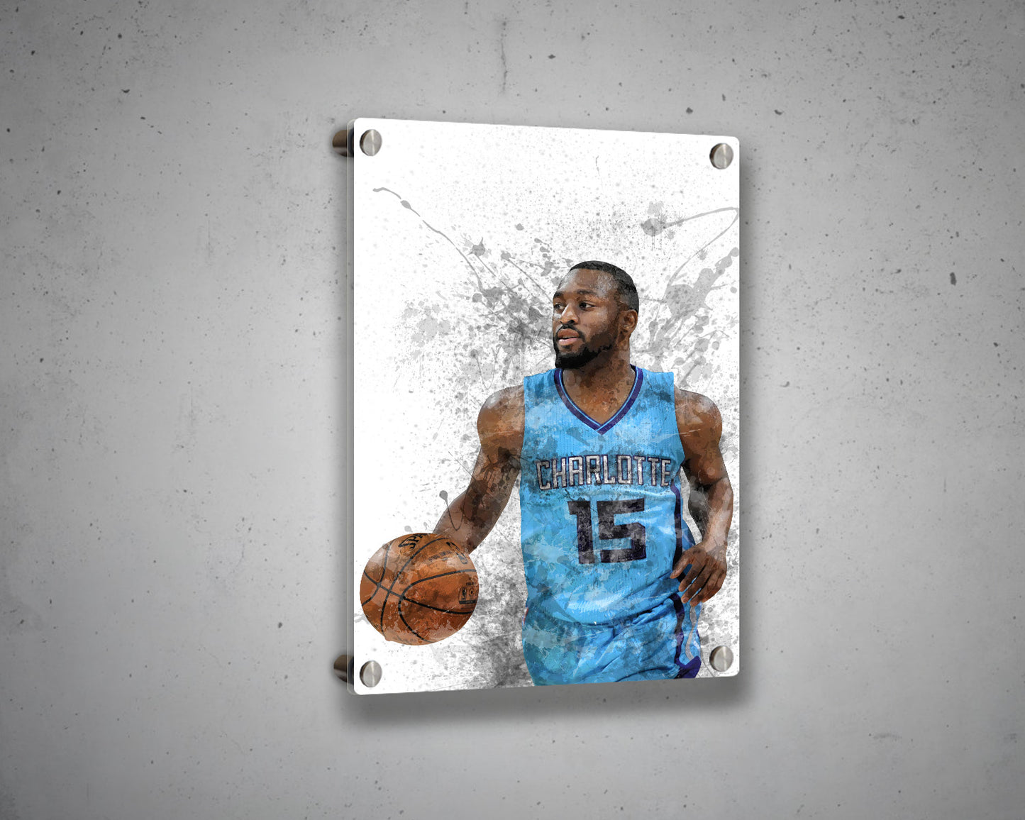 Kemba Walker Splash Effect Canvas Art