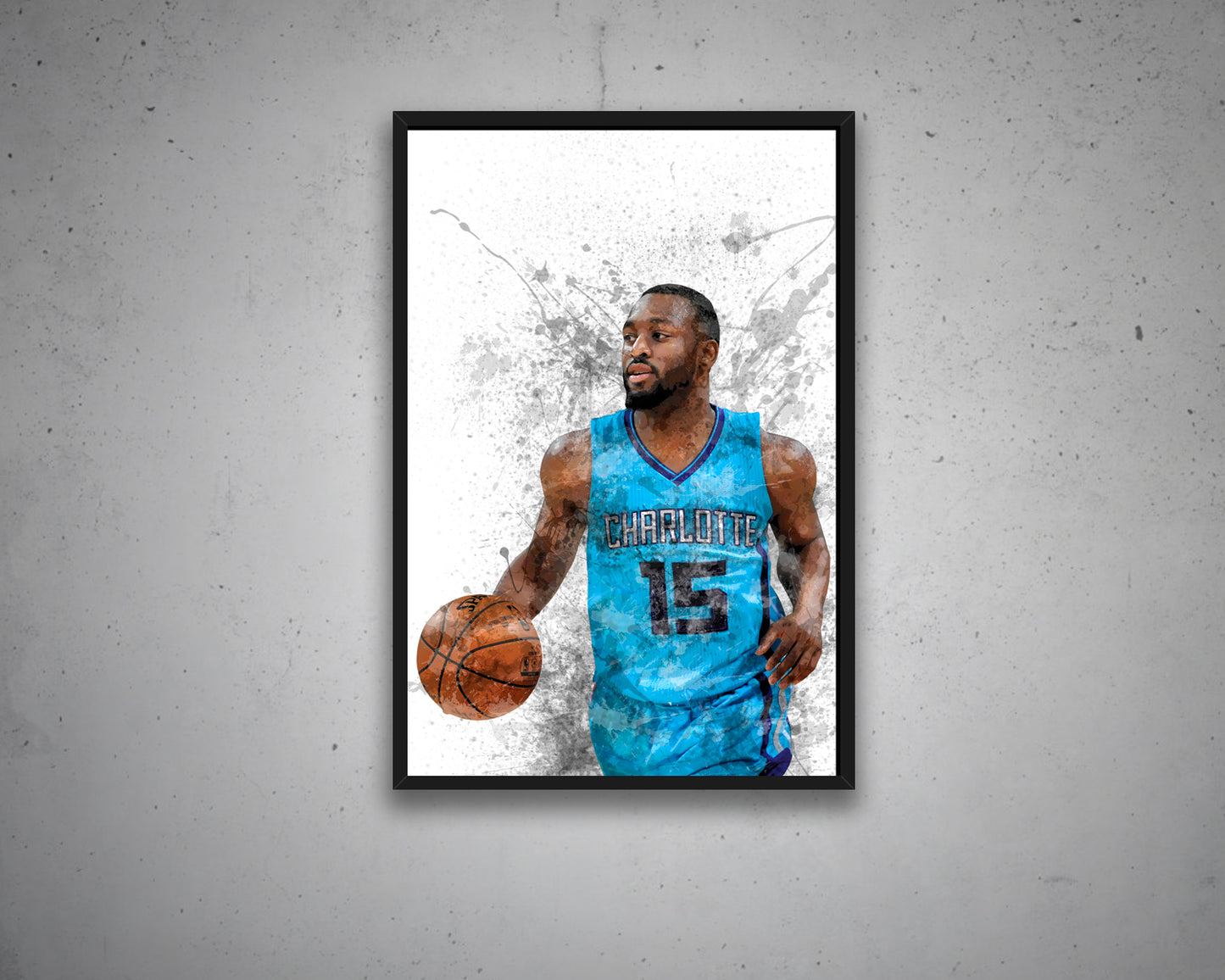 Kemba Walker Splash Effect Canvas Art