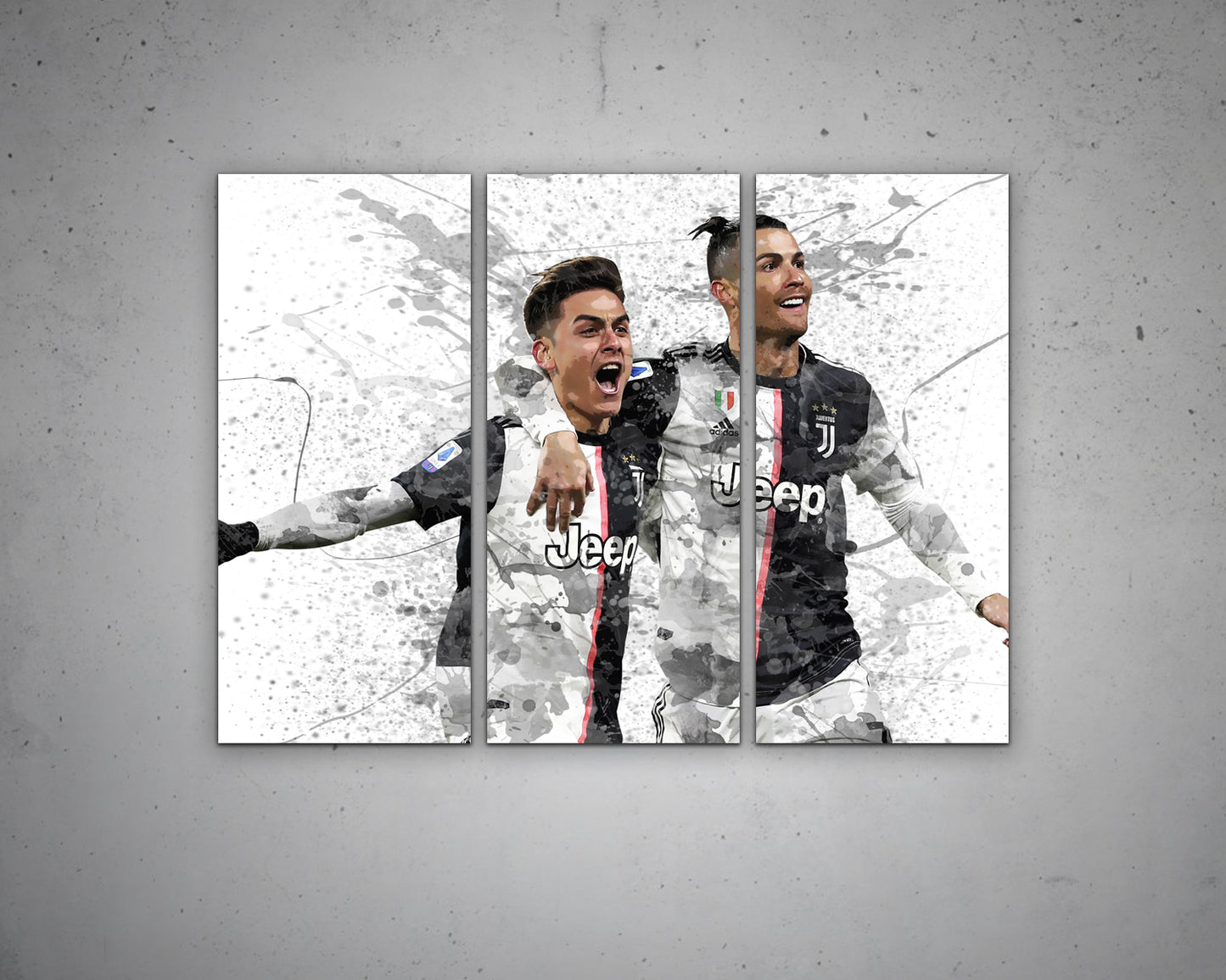 Paulo Dybala & Cristiano Ronaldo Canvas Wall Art