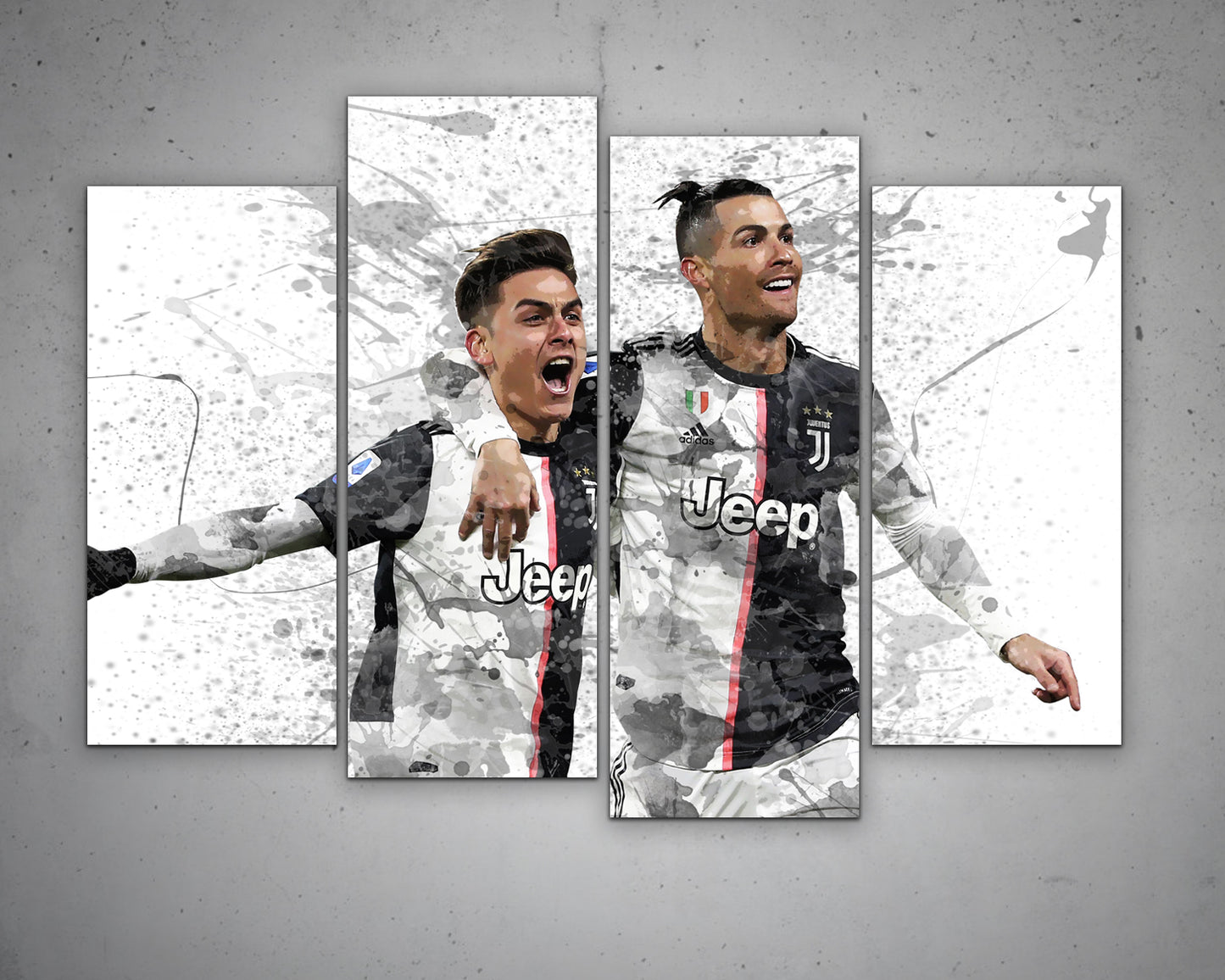 Paulo Dybala & Cristiano Ronaldo Canvas Wall Art