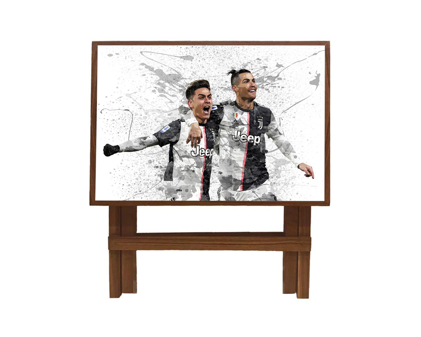 Paulo Dybala & Cristiano Ronaldo Splash Effect Coffee and Laptop Table