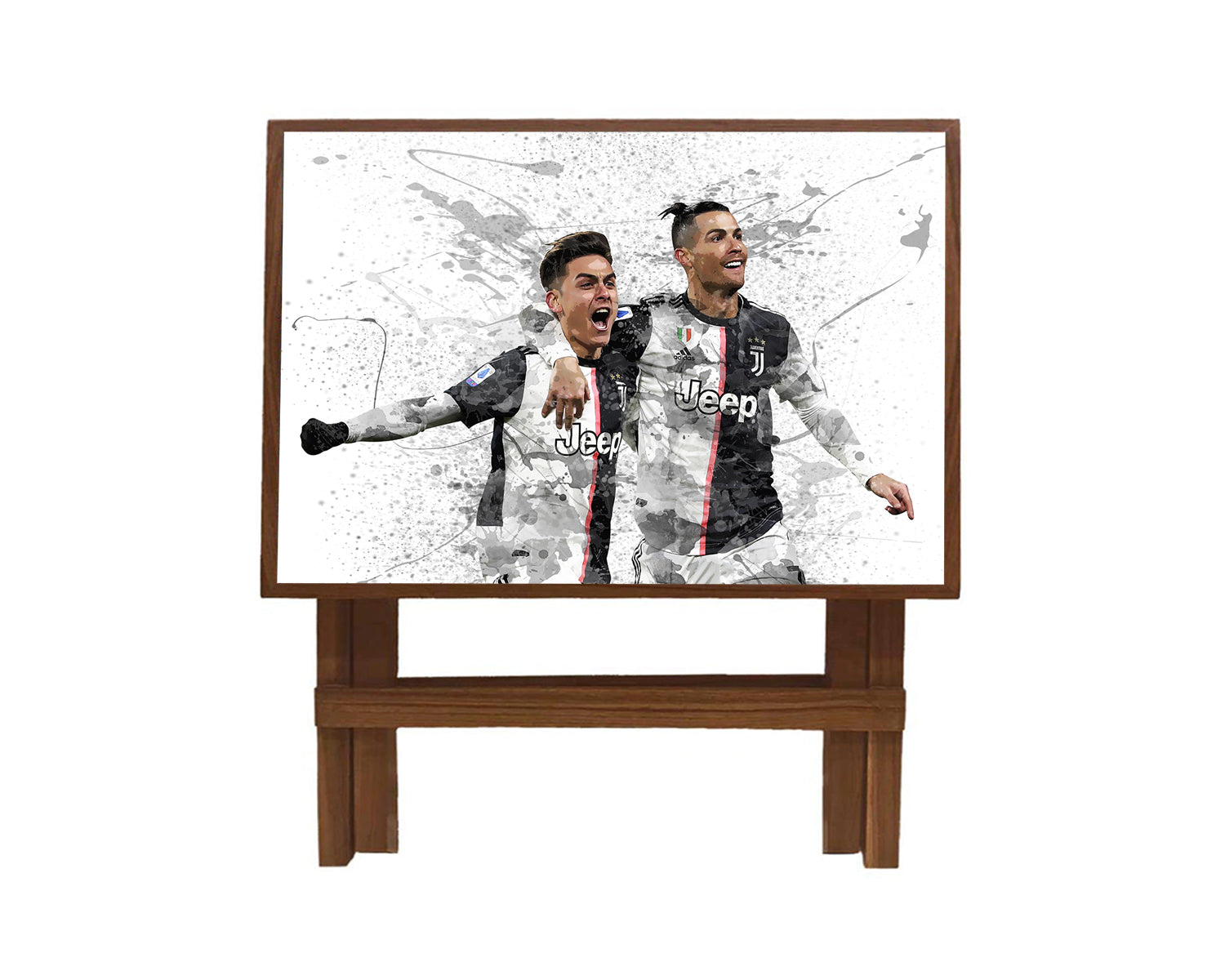 Paulo Dybala & Cristiano Ronaldo Splash Effect Coffee and Laptop Table