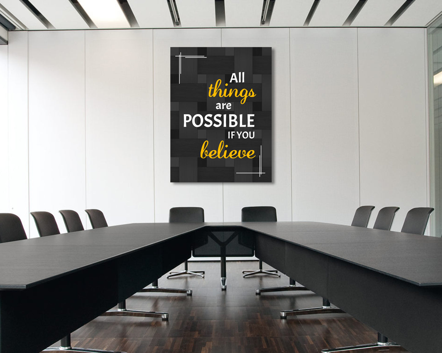 All things are possible if you believe Canvas Wall Art