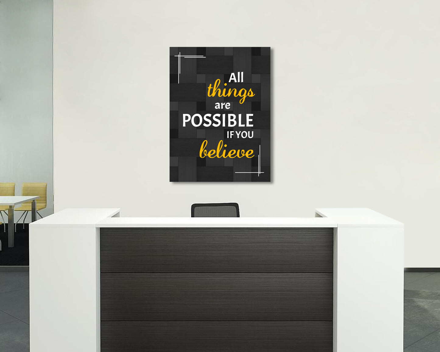 All things are possible if you believe Canvas Wall Art