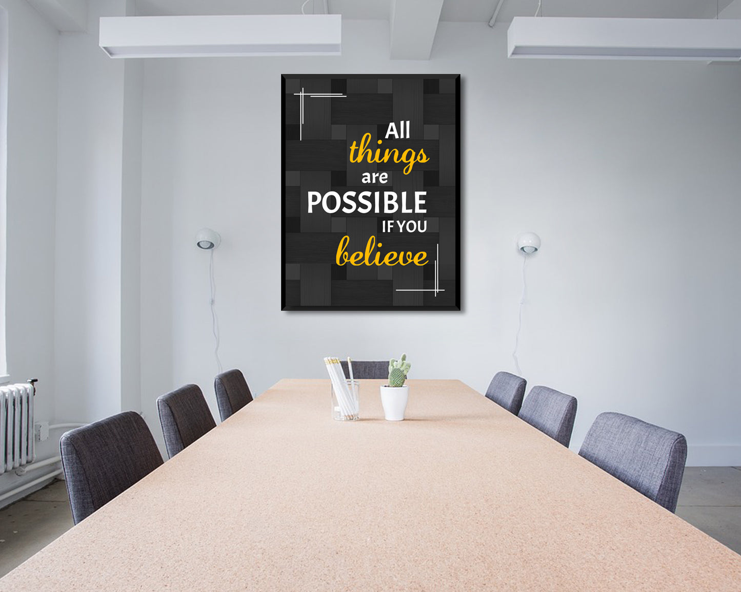 All things are possible if you believe Canvas Wall Art