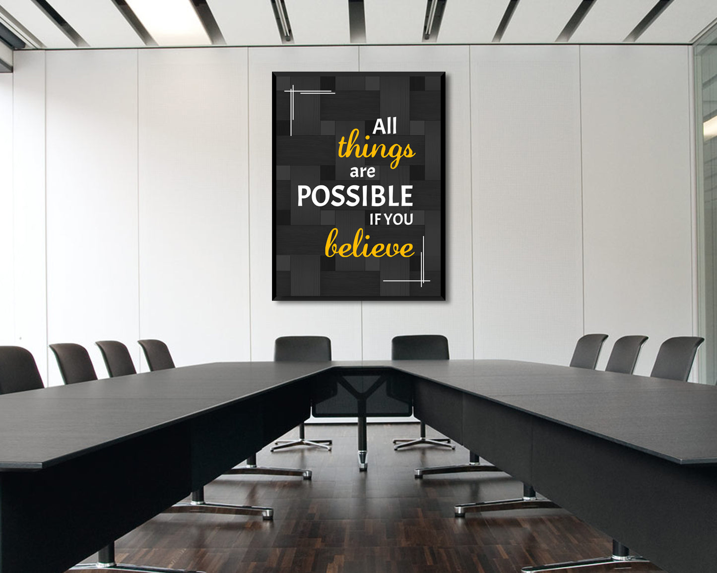 All things are possible if you believe Canvas Wall Art