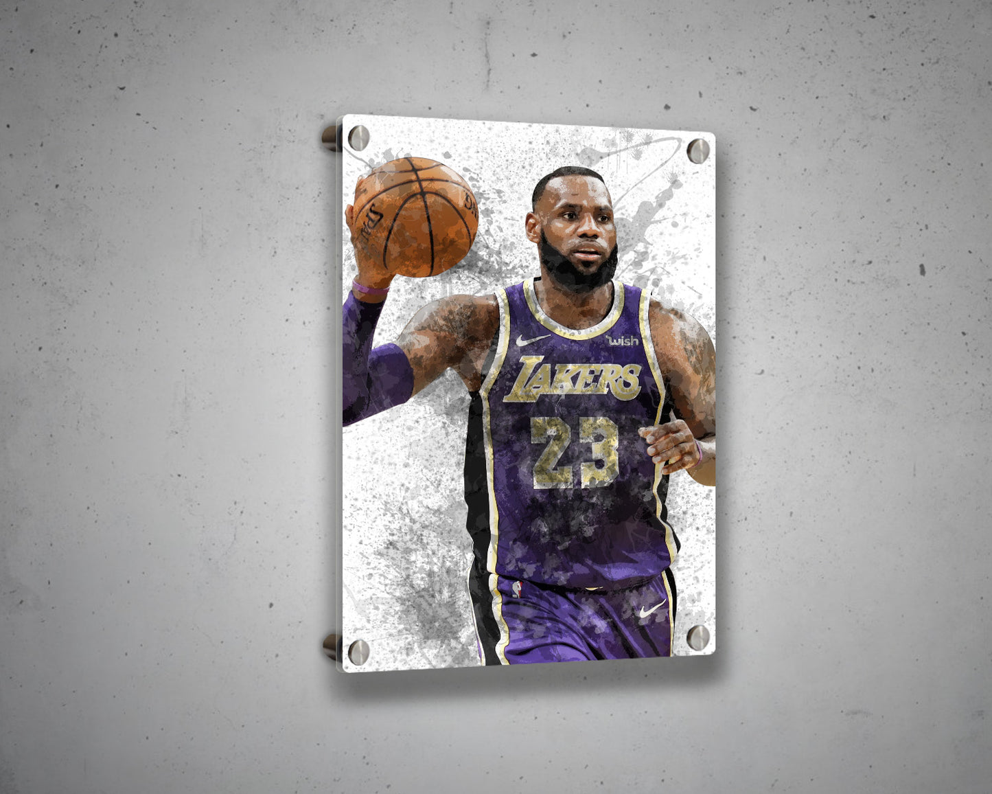 Lebron james Splash Effect Canvas Art